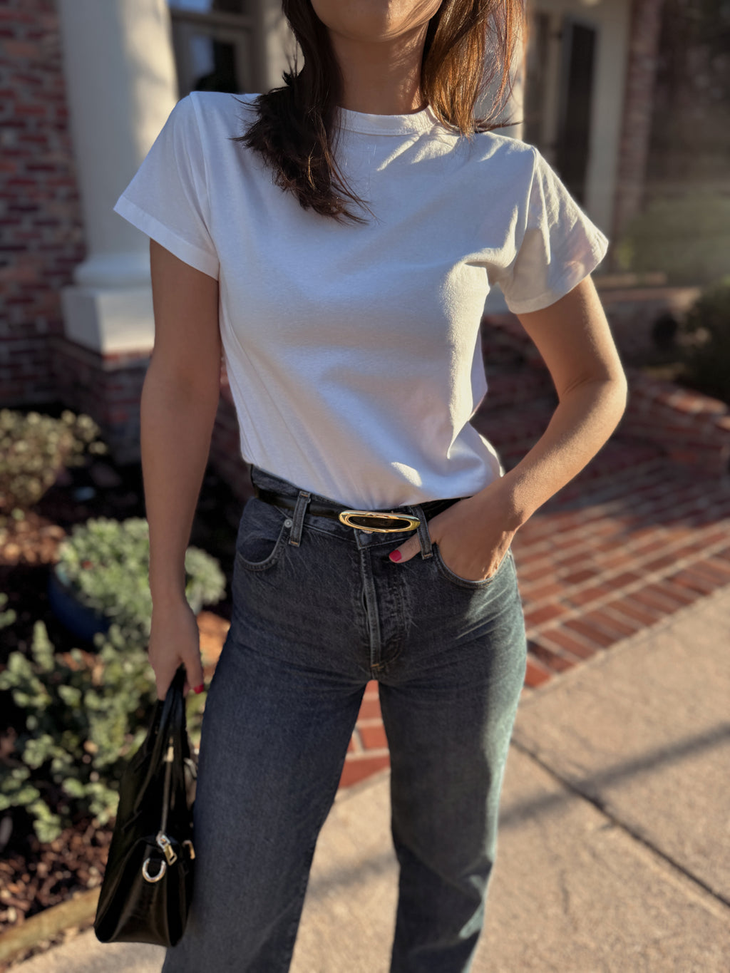 White Boxy Tee