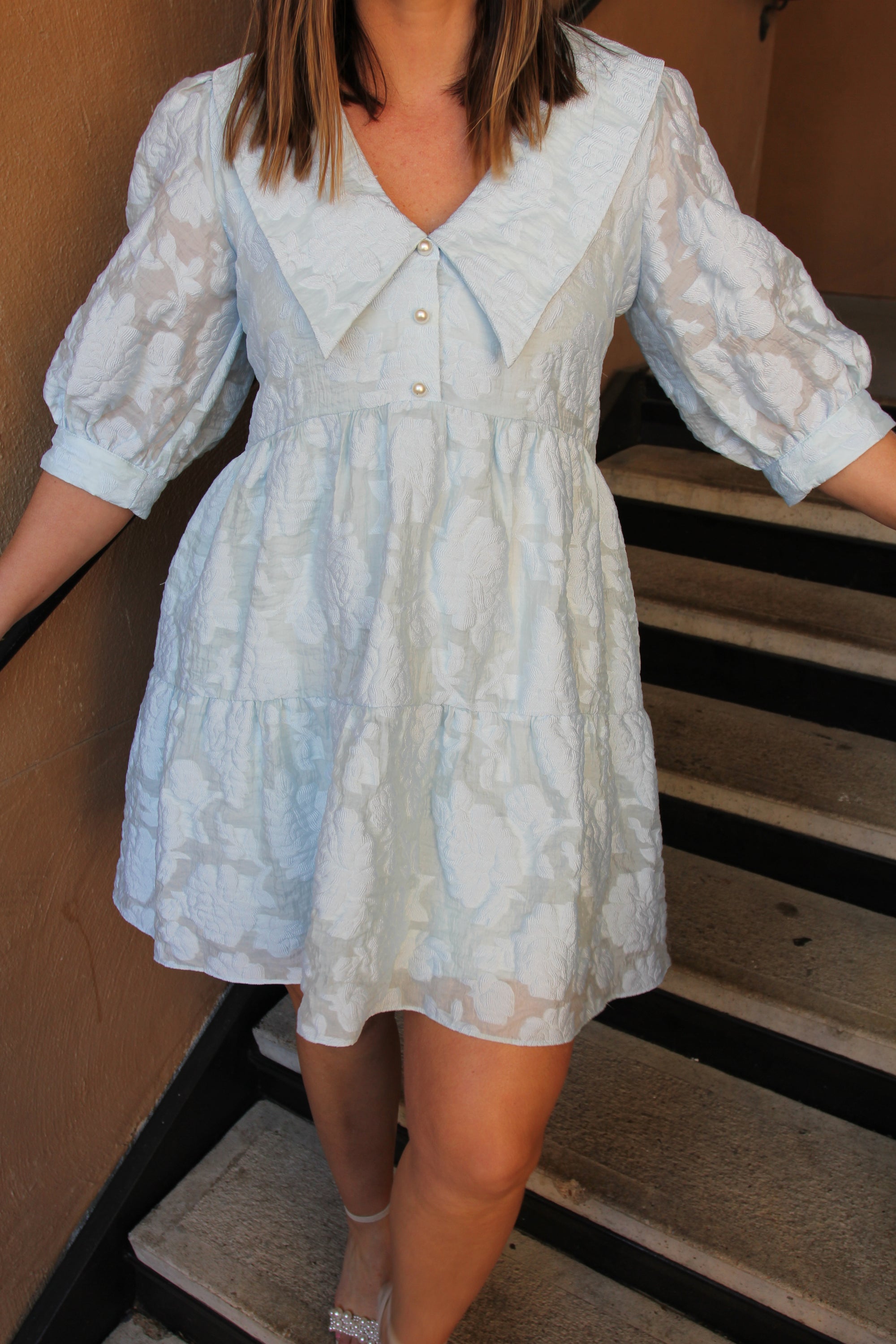 Amanda Uprichard Light Blue Collared Mini