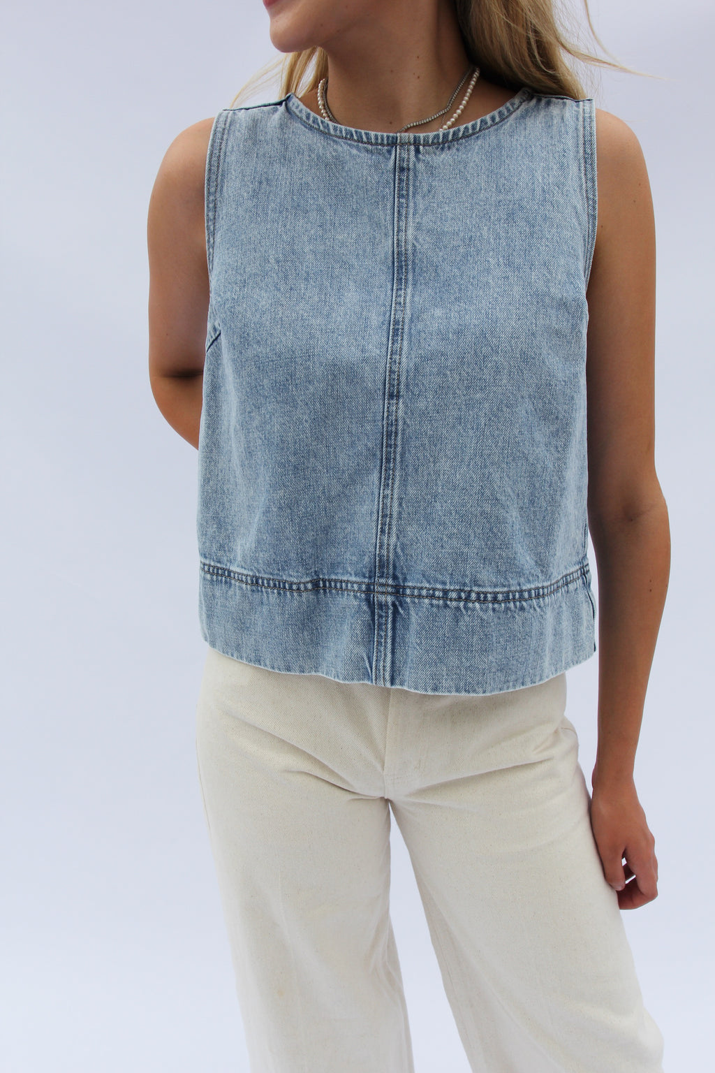 Pistola Rue Sleeveless Denim Top