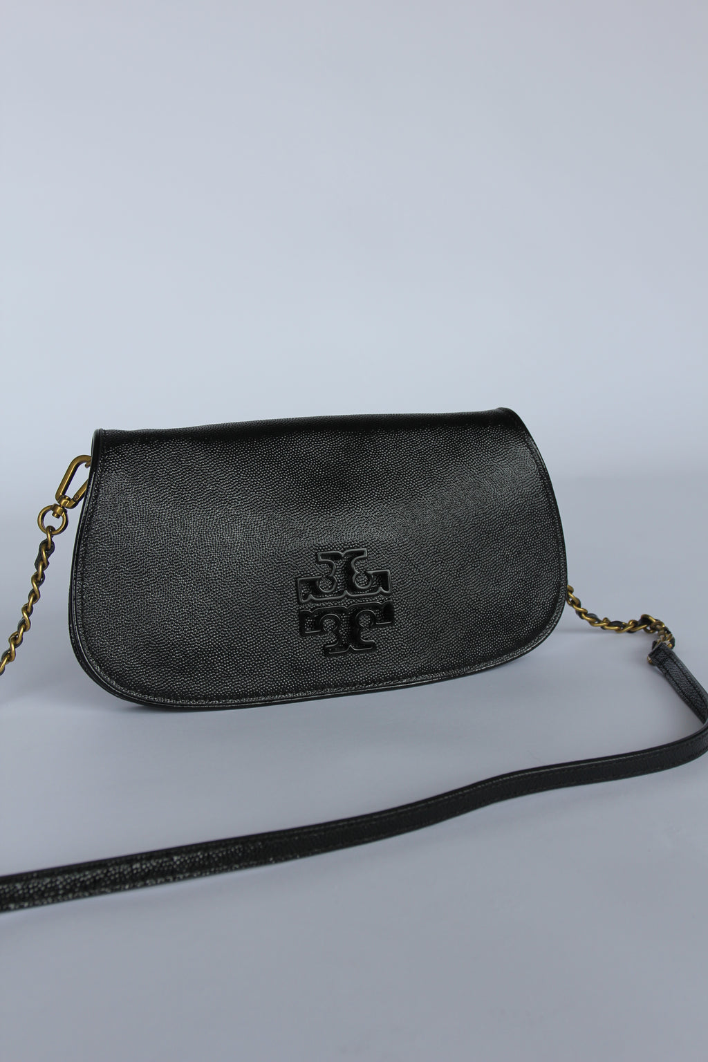 Tory Burch Britten Pebbled Leather Convertible Crossbody