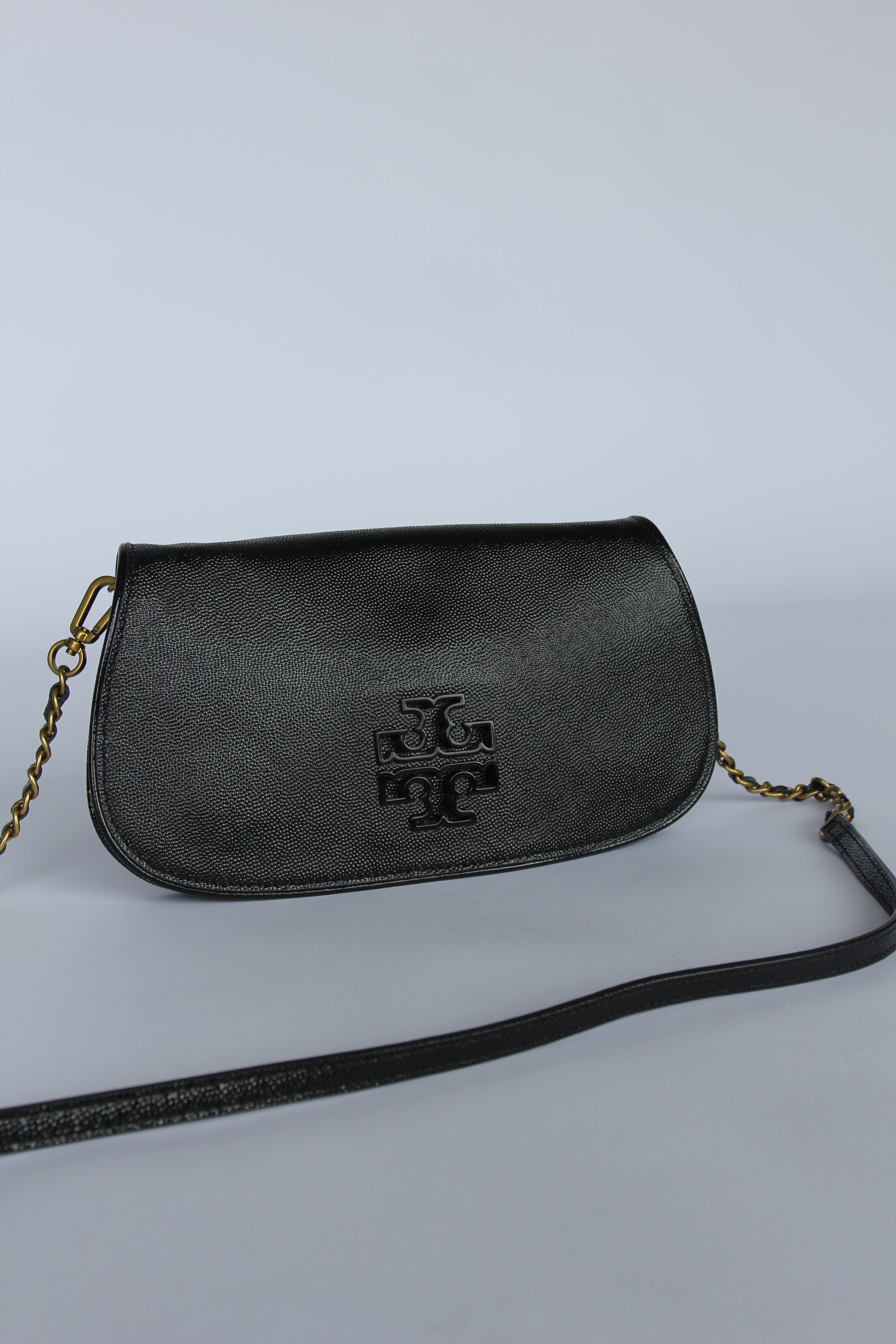 Tory Burch Britten Pebbled Leather Convertible Crossbody
