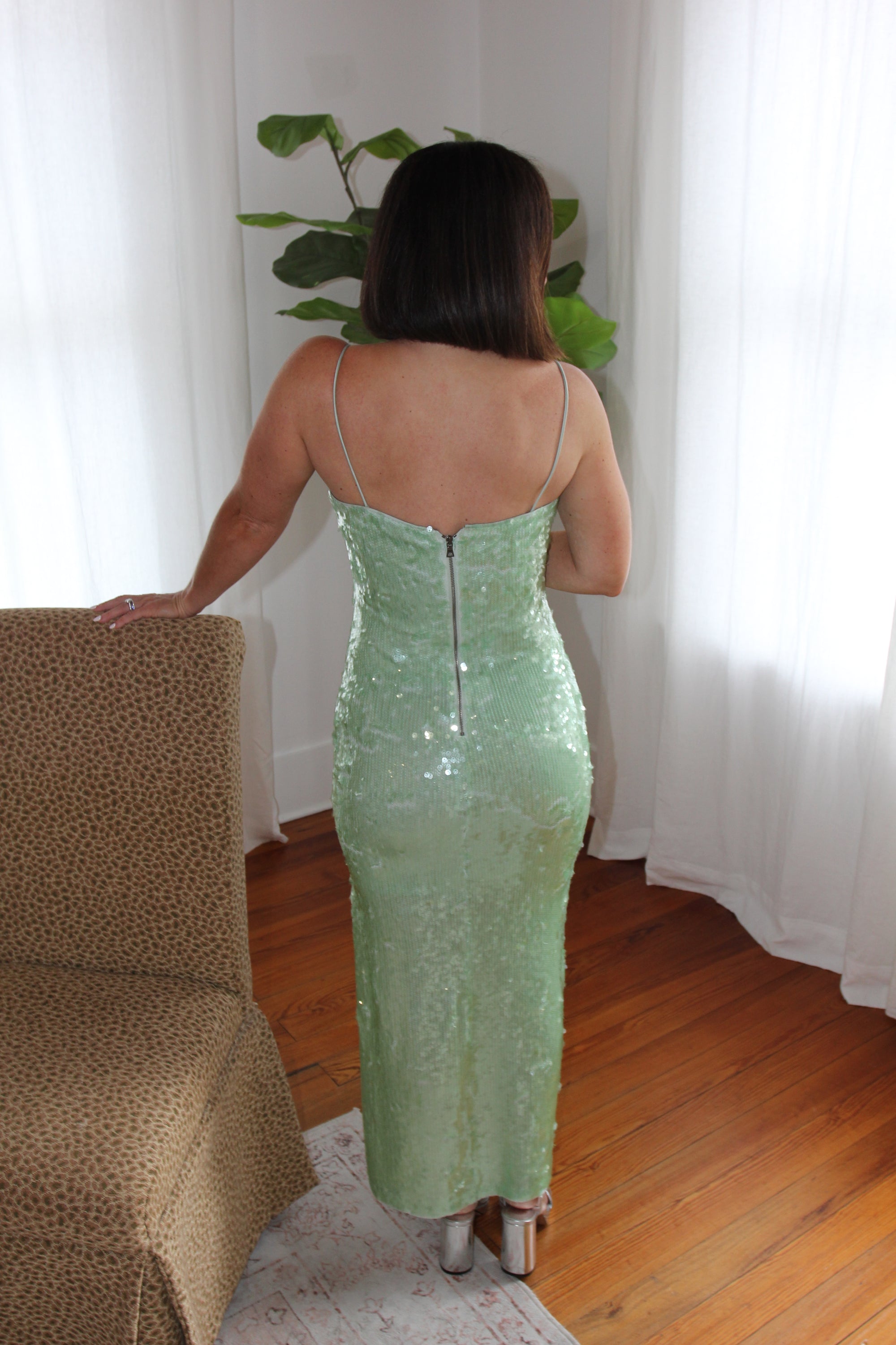 Alice + Olivia FIFI SEQUIN MIDI DRESS