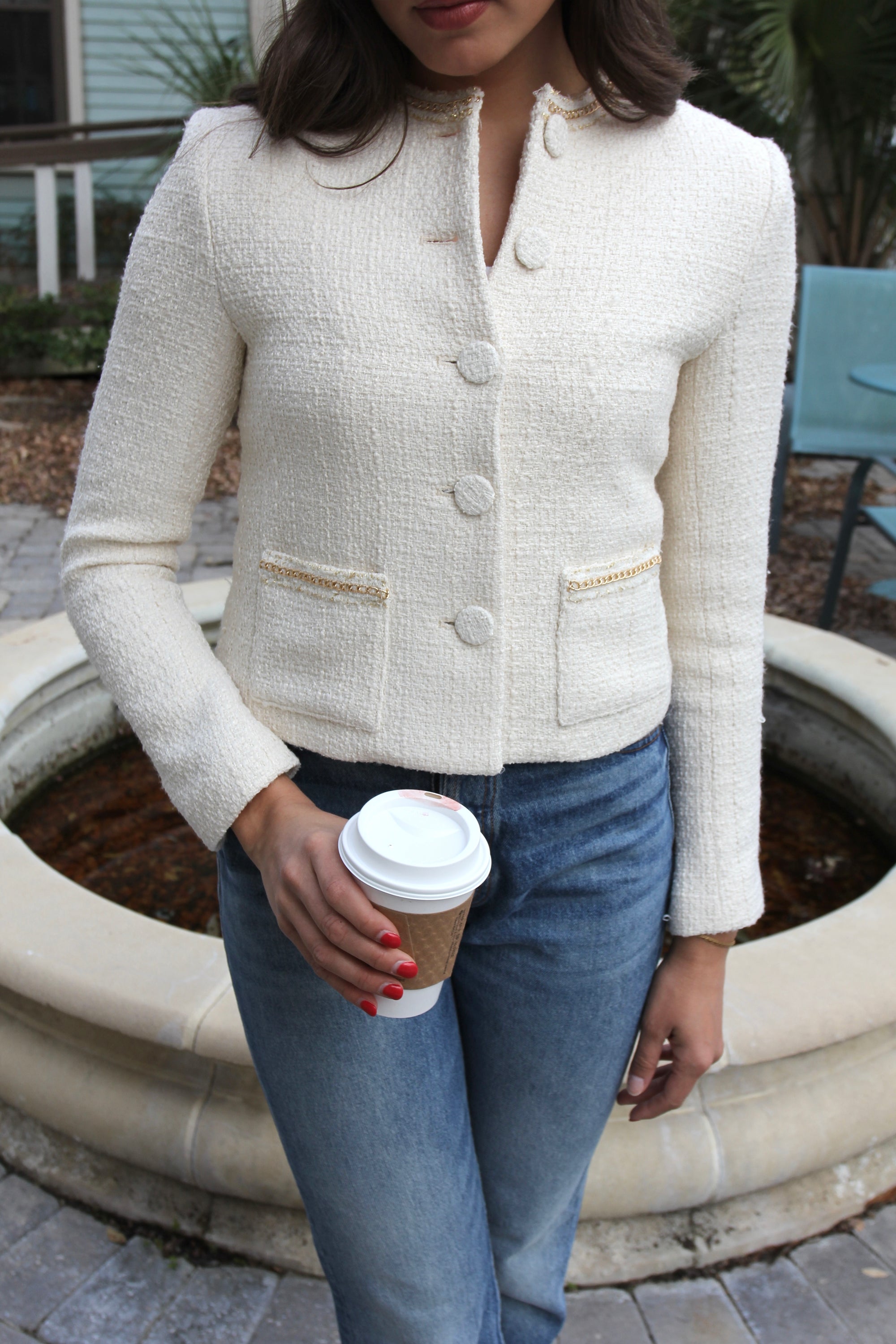 NWT Drew Jenn Tweed Blazer