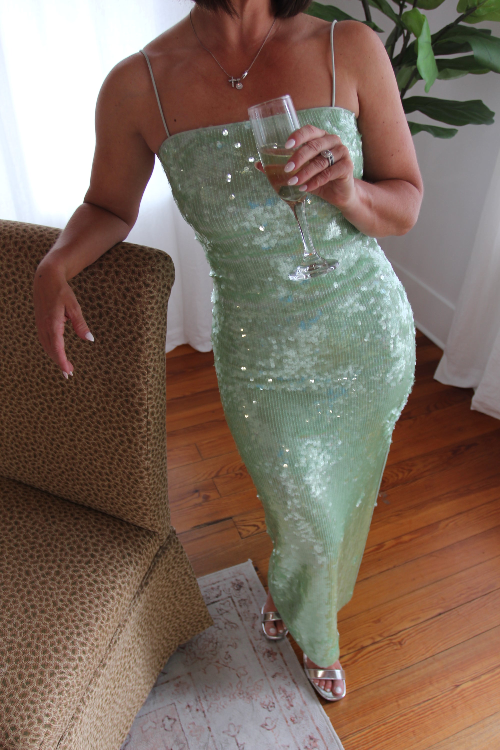 Alice + Olivia FIFI SEQUIN MIDI DRESS