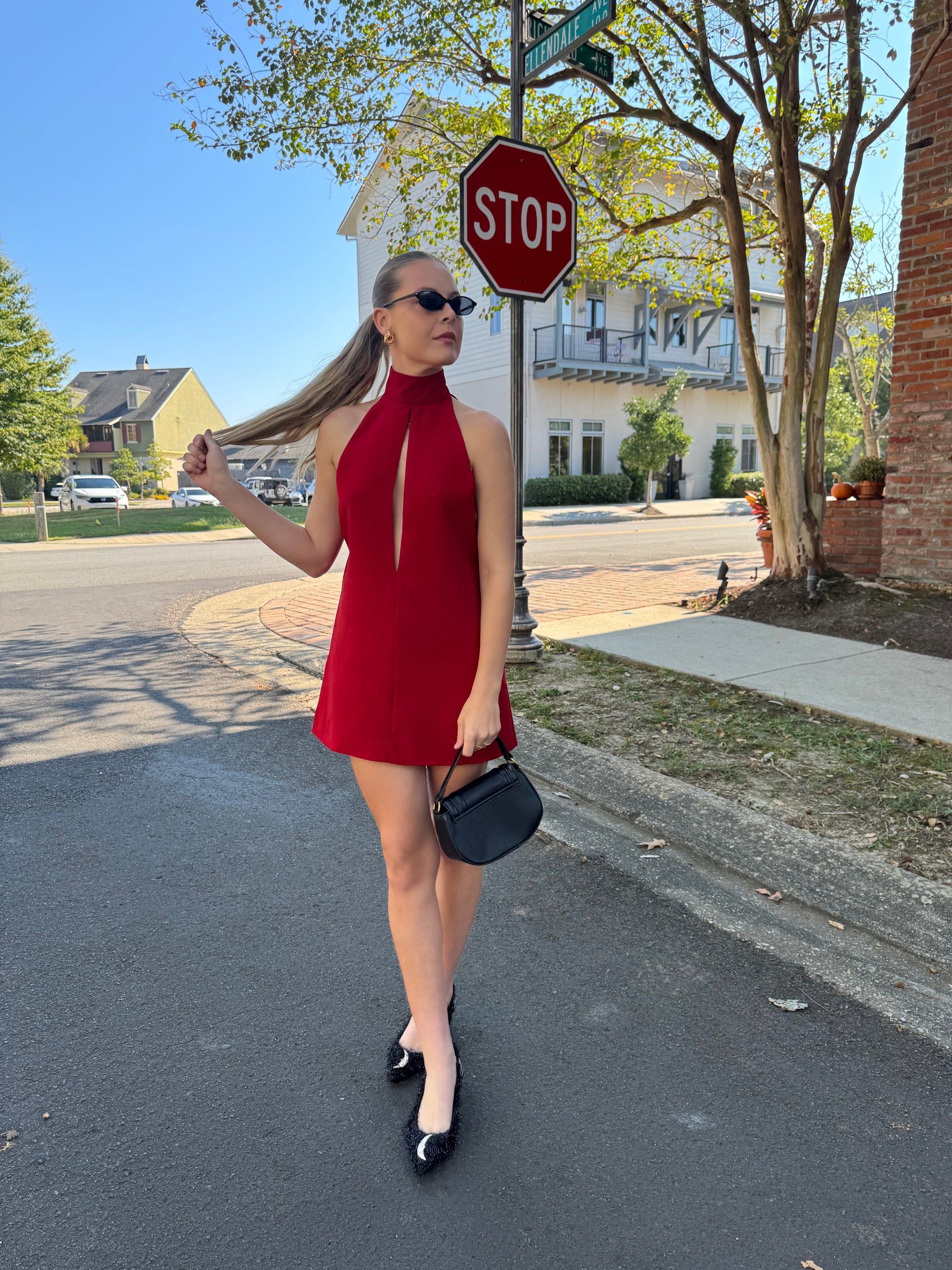 Red Hot Halter Dress