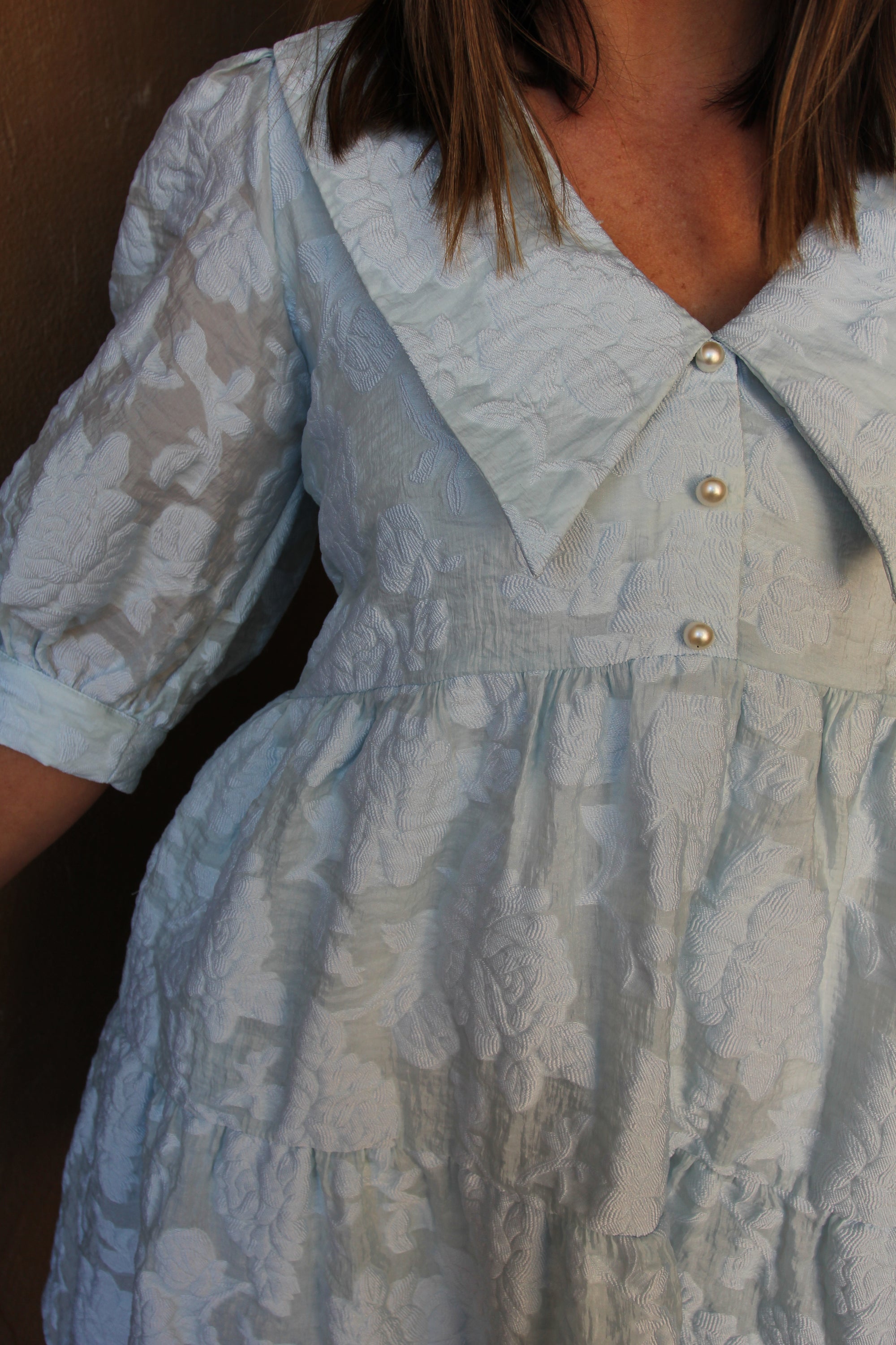Amanda Uprichard Light Blue Collared Mini