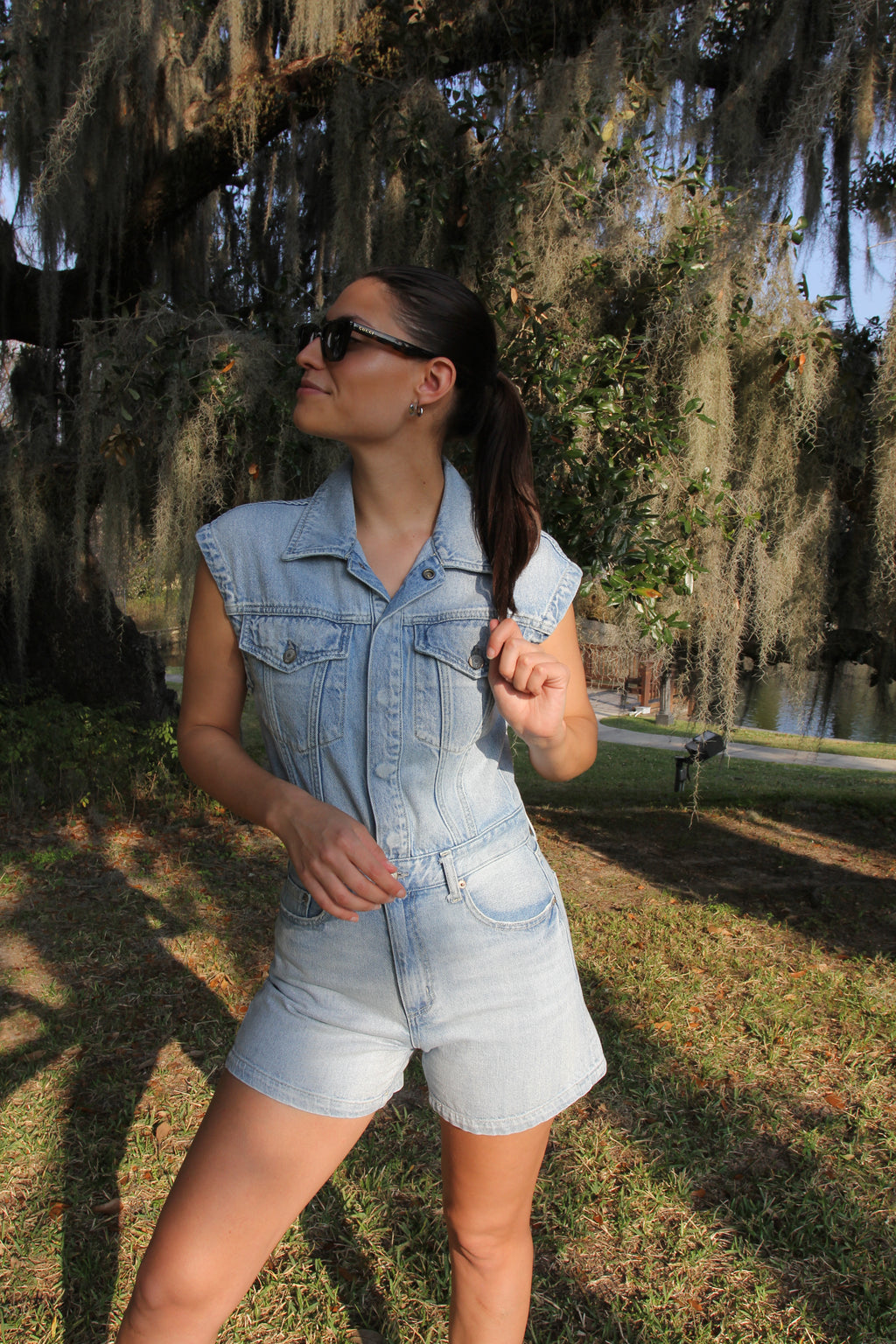 Pistola Denim Romper