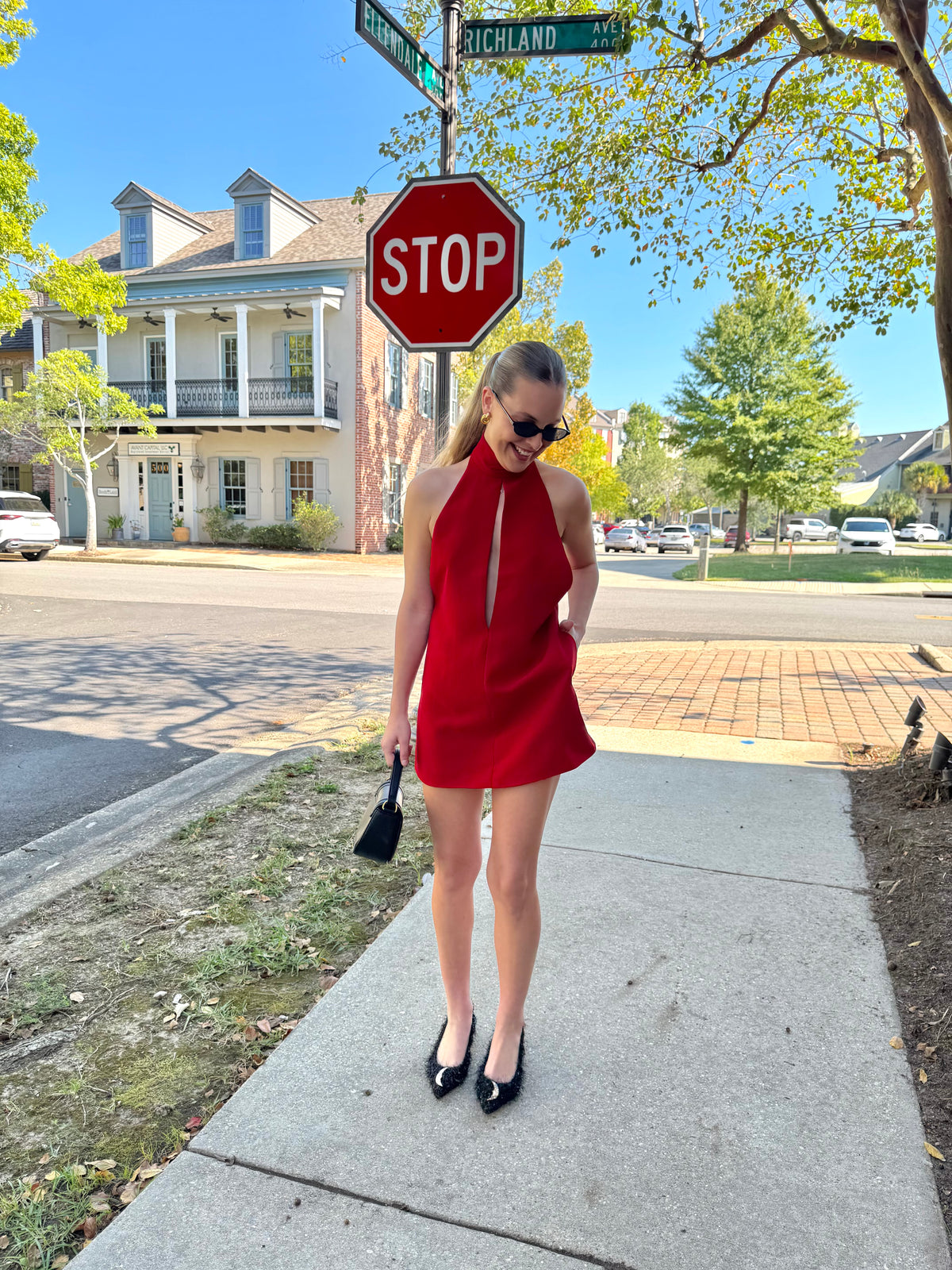 Red Hot Halter Dress