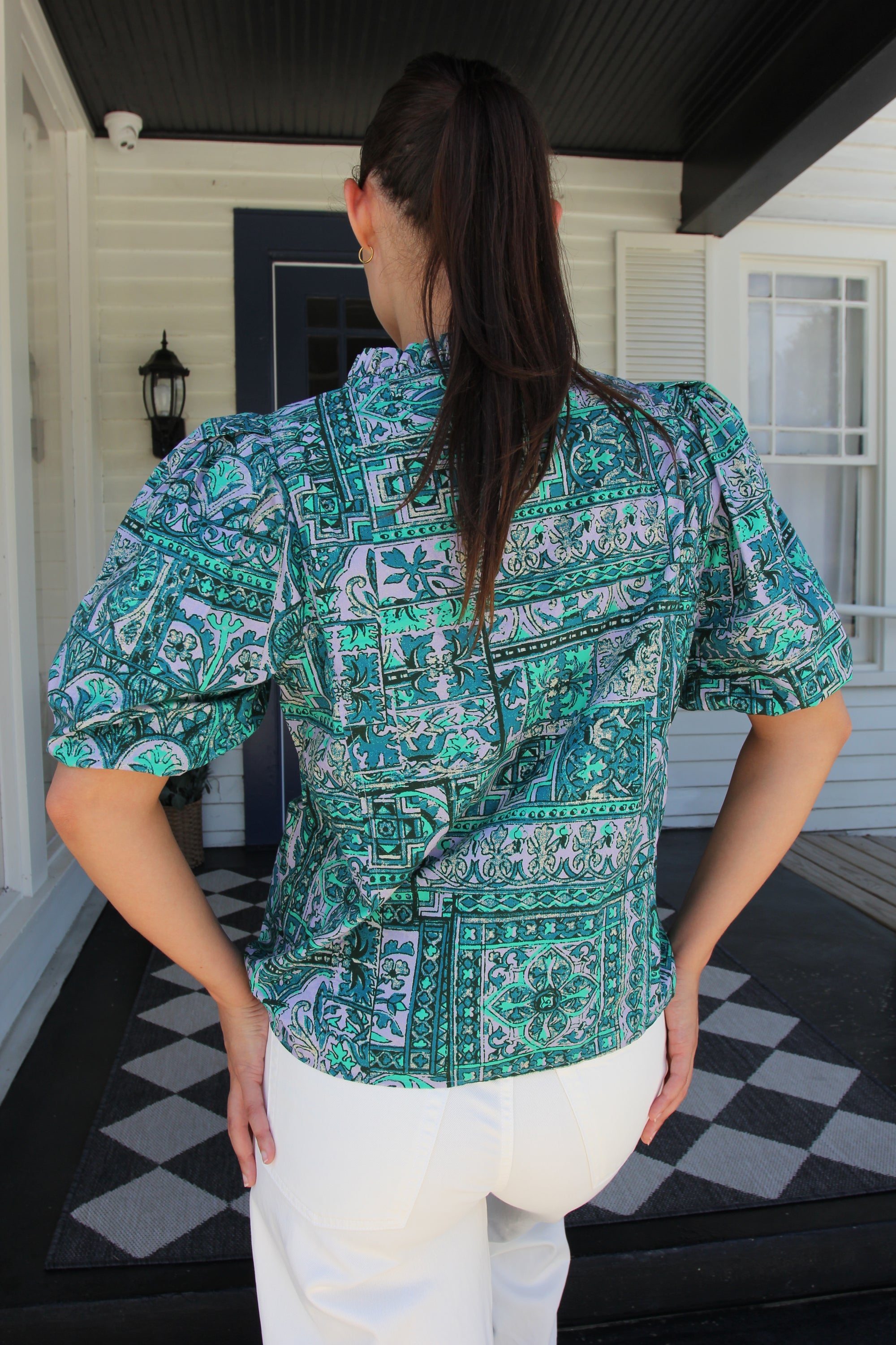 Marie Oliver Aztec Print Top