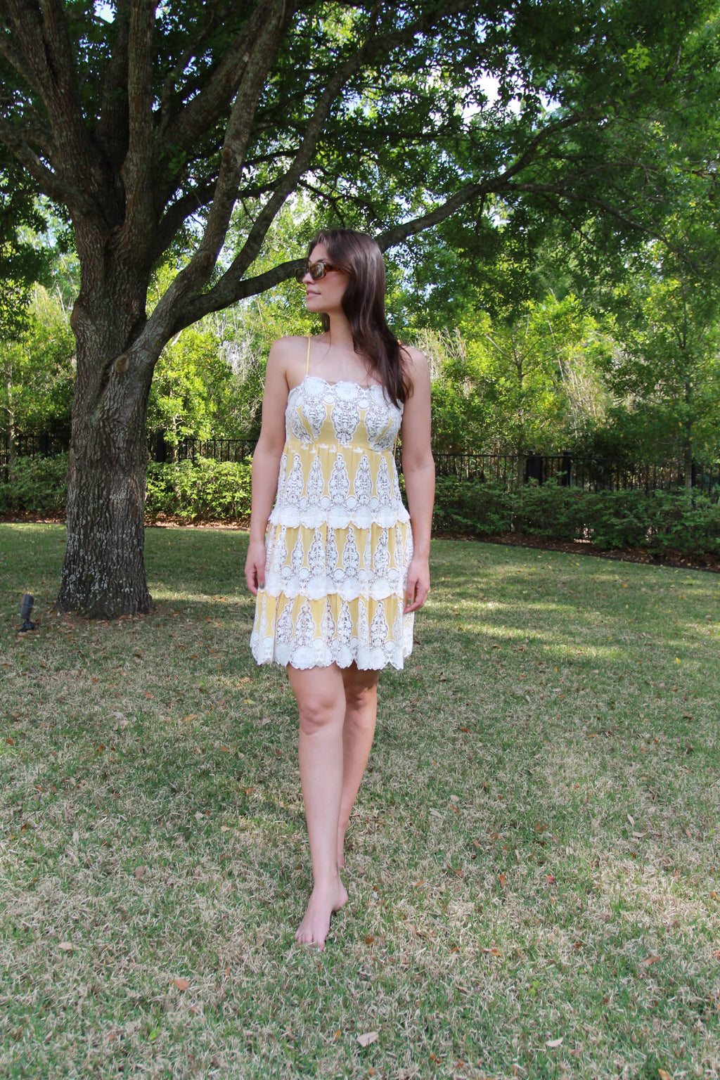 NWT Gwendolyn Yellow Hummingbird Dress