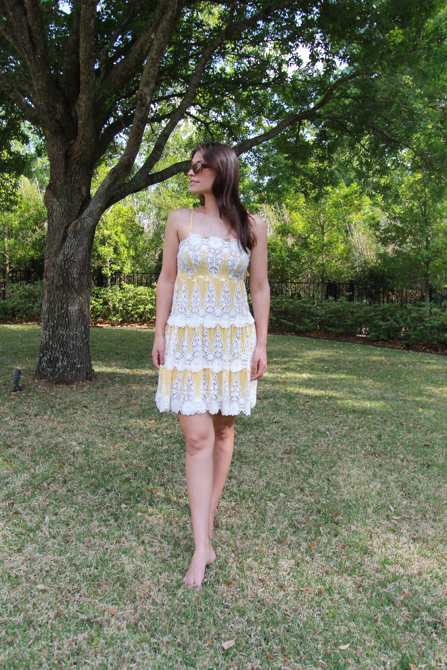 NWT Gwendolyn Yellow Hummingbird Dress