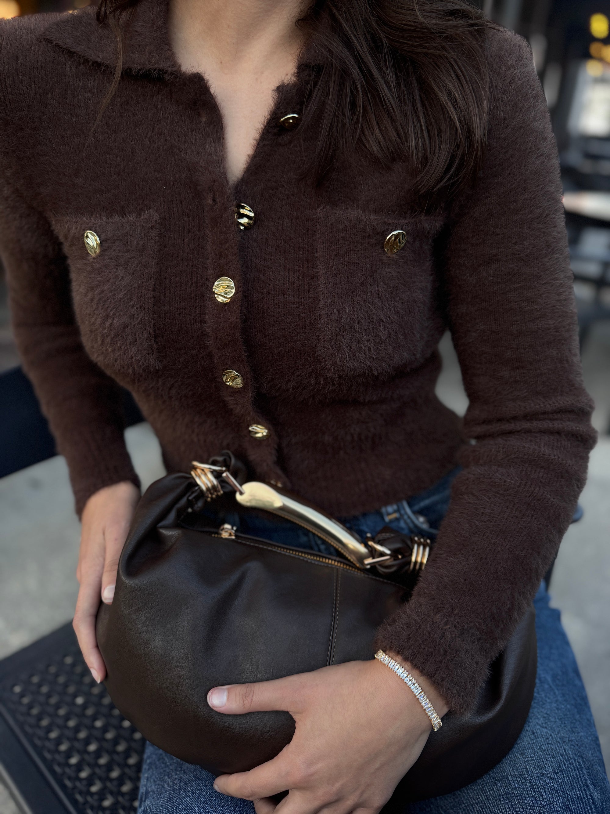 Brown Fuzzy Sweater