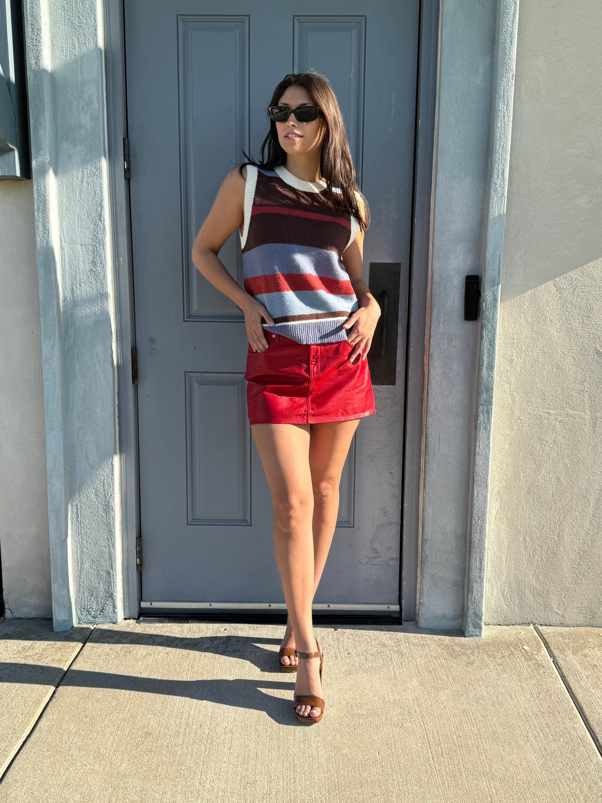 IWN Striped Sweater Vest