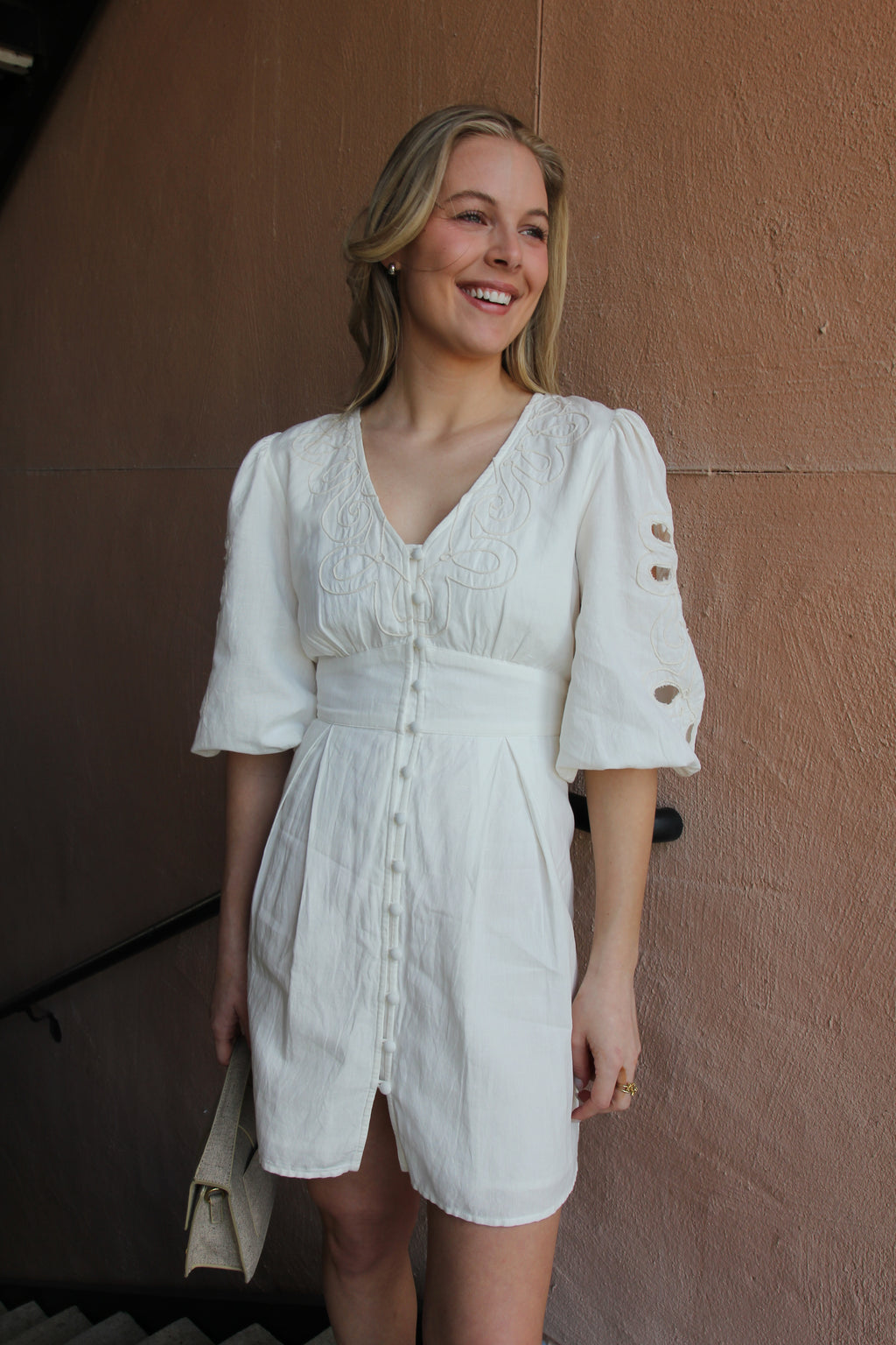 Anna Cate White Mini Dress