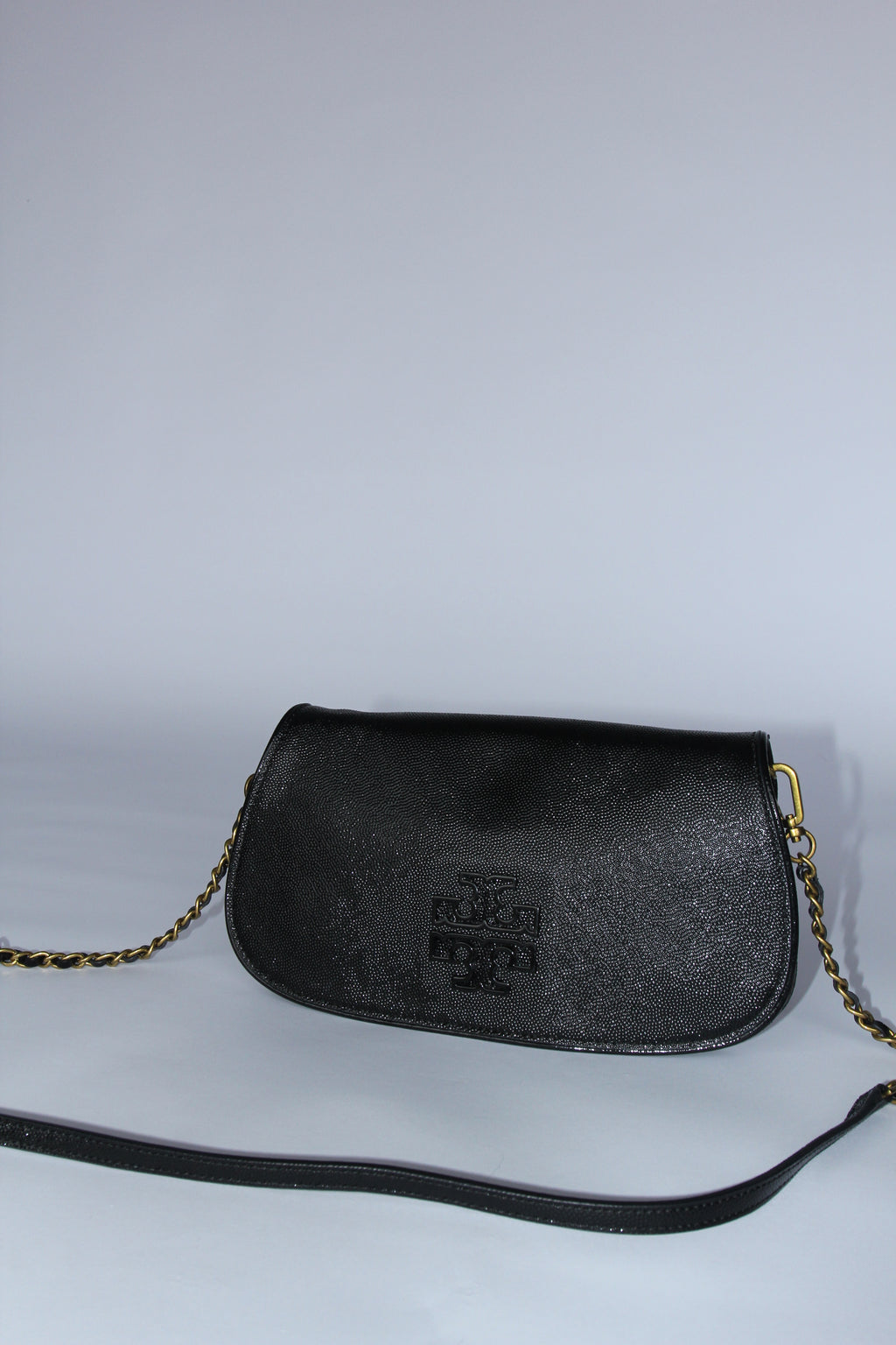 Tory Burch Britten Pebbled Leather Convertible Crossbody