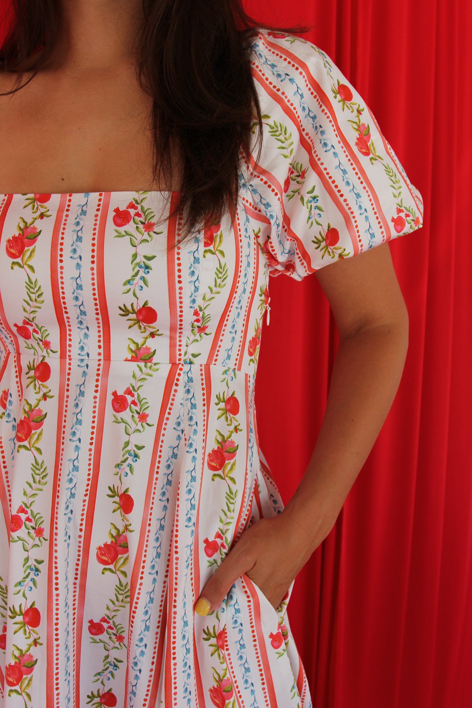 Hill House Red + White Maxi