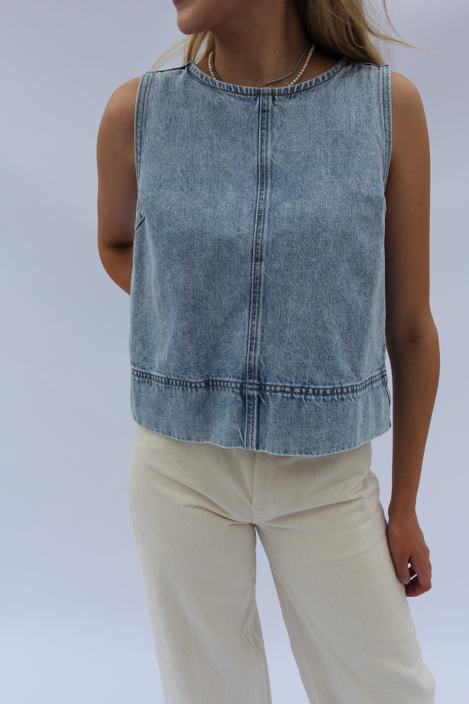 Pistola Rue Sleeveless Denim Top