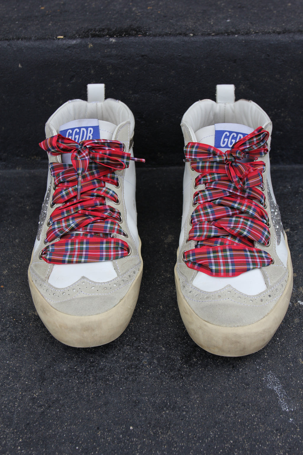 Golden Goose Mid Star “Follow Your Heart” Glitter Sneakers