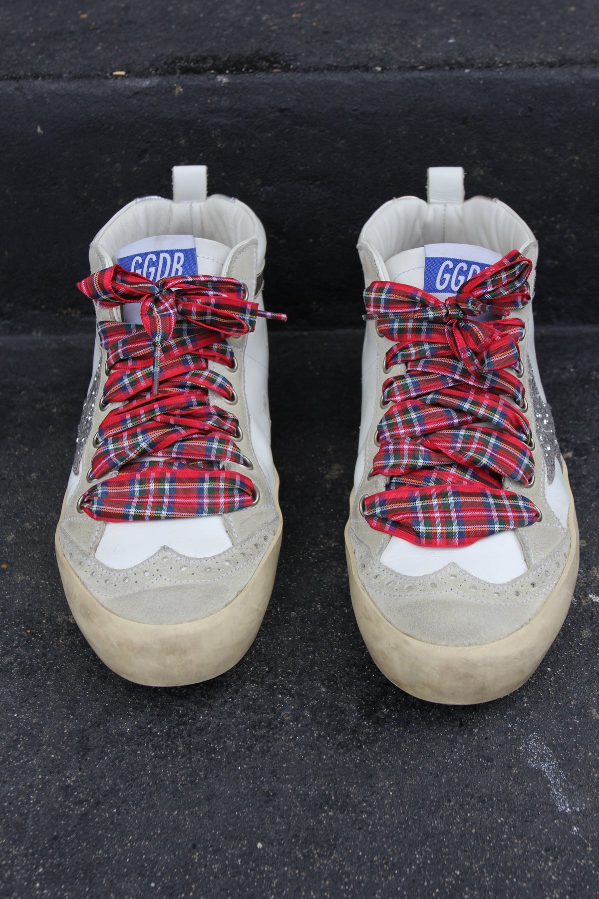 Golden Goose Mid Star “Follow Your Heart” Glitter Sneakers