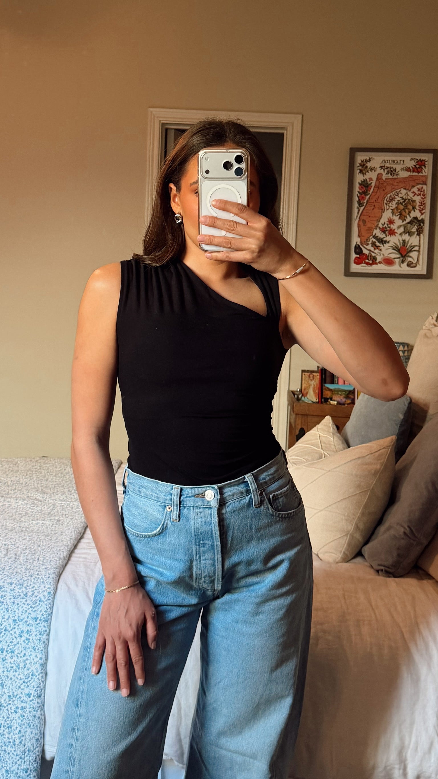 Black Asymmetrical Tank
