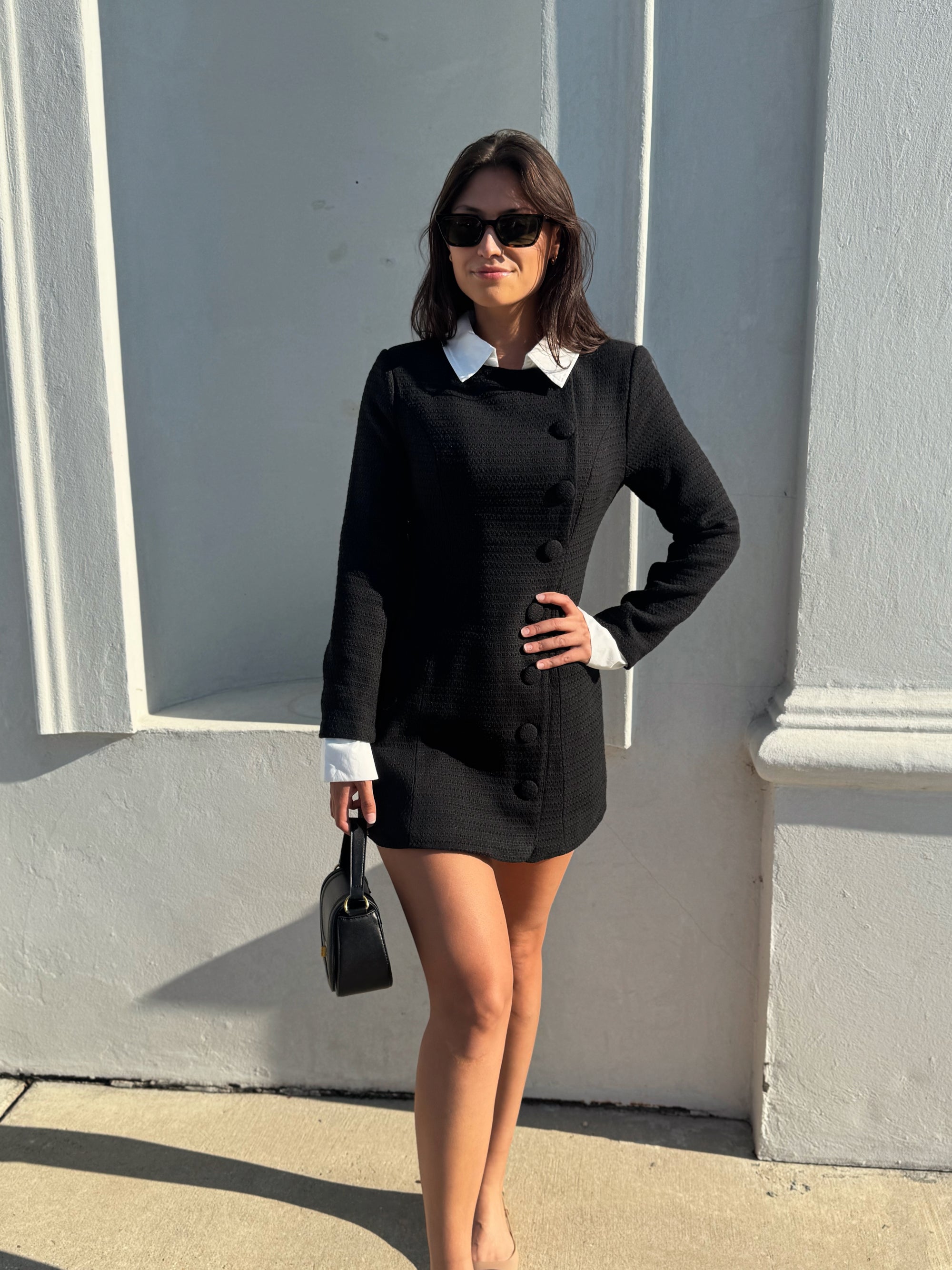 Rich Aunt Energy Tweed Dress