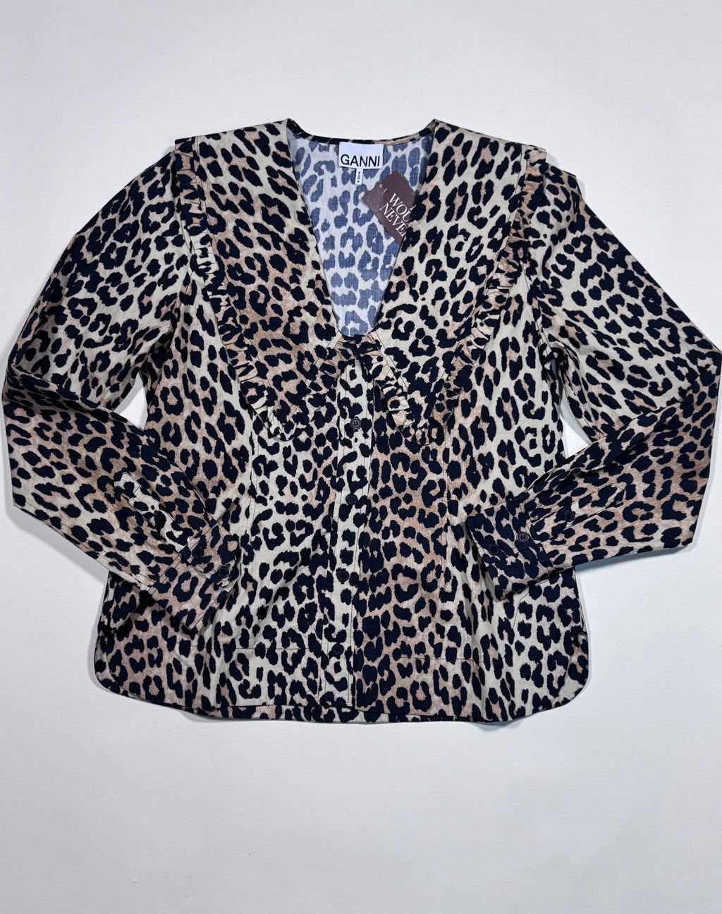 Ganni Leopard Top