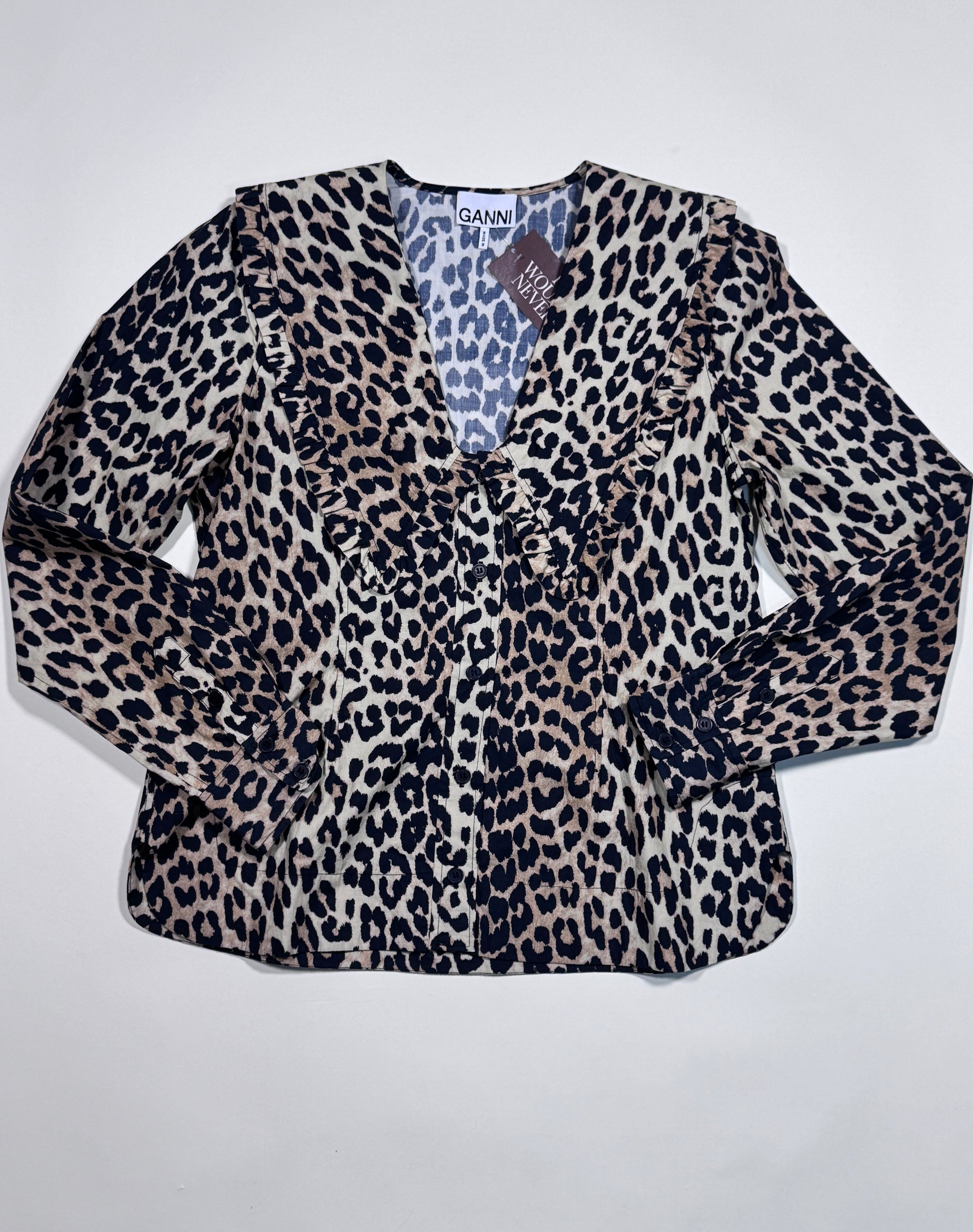 Ganni Leopard Top