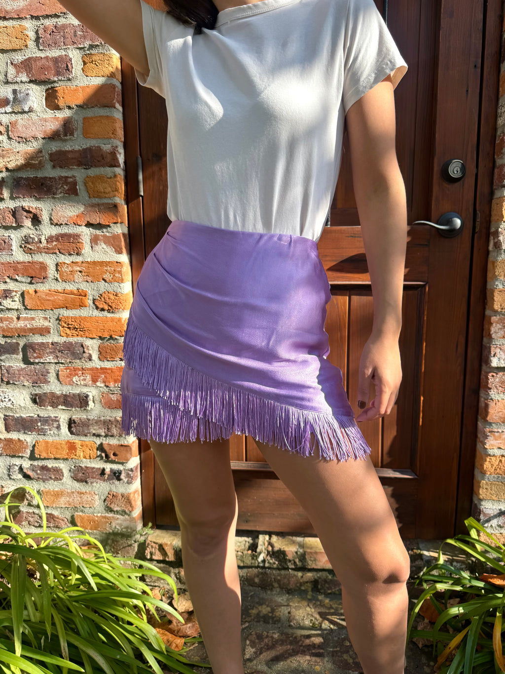 Lavender Fringe Skort