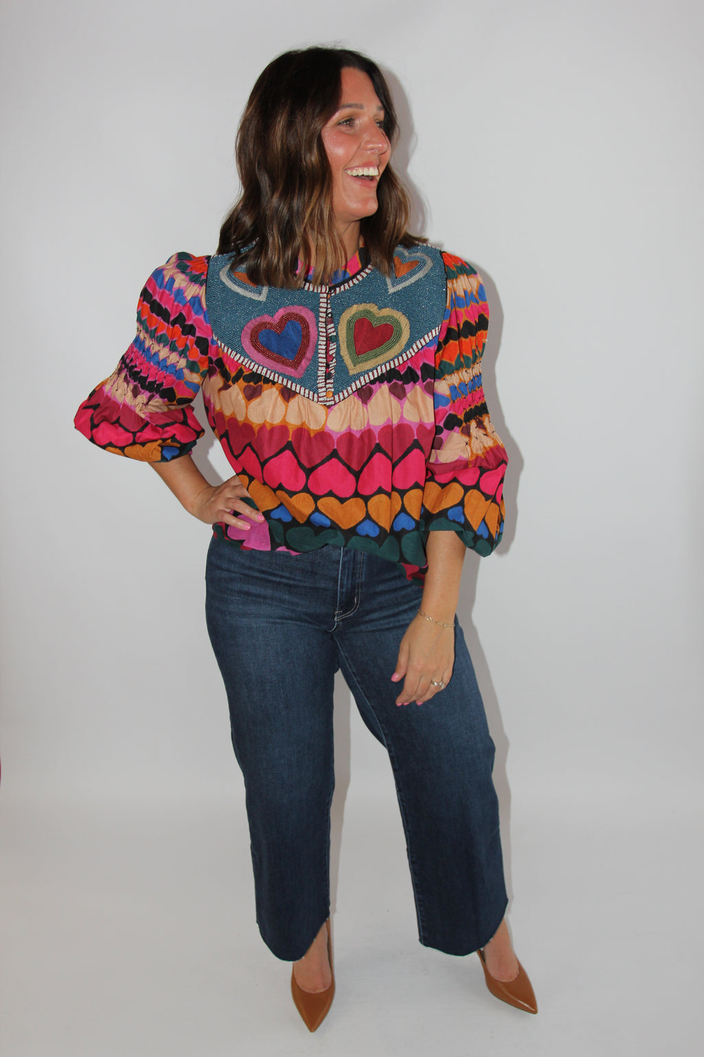 Farm Rio Full of Hearts Top