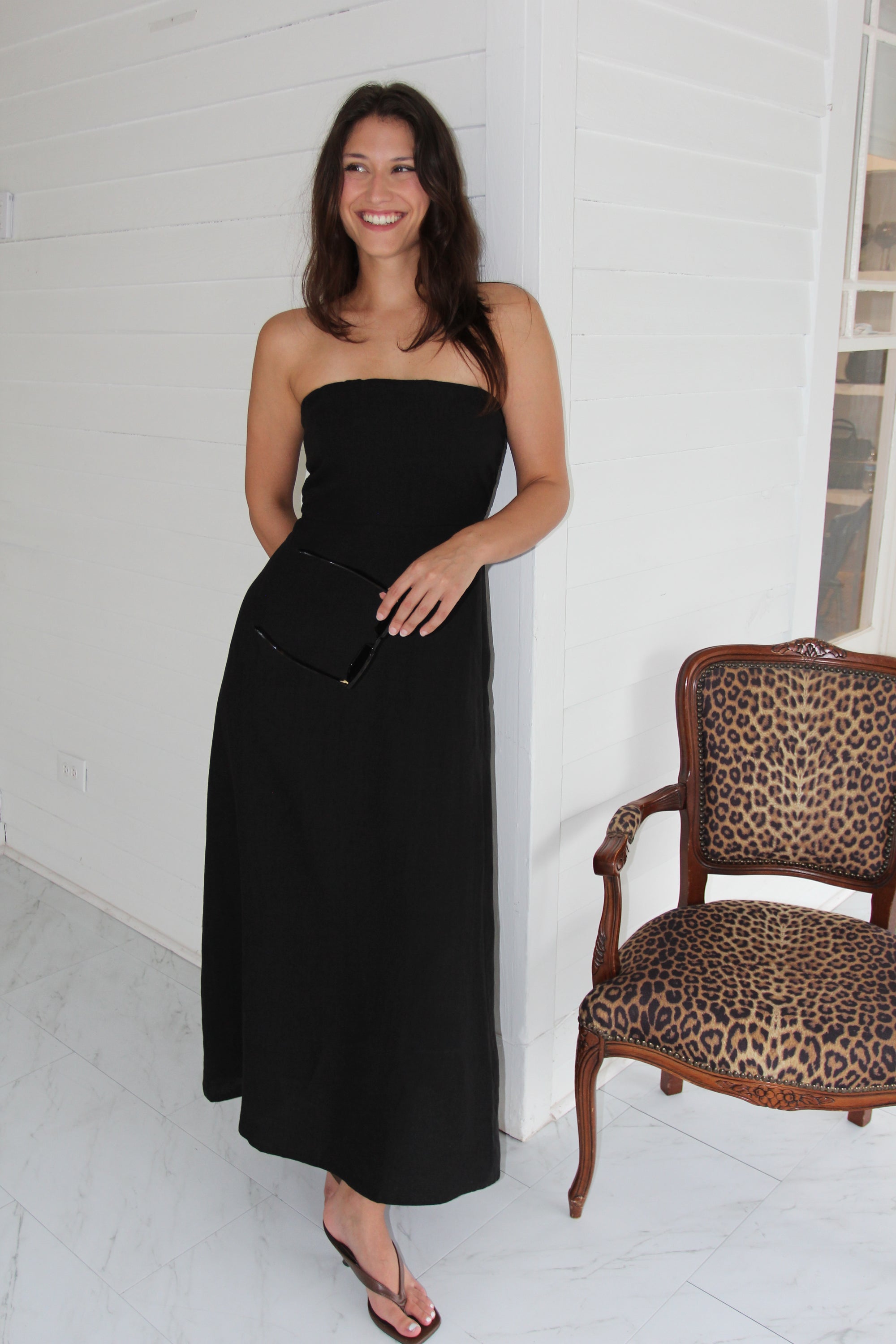 Black Strapless Maxi