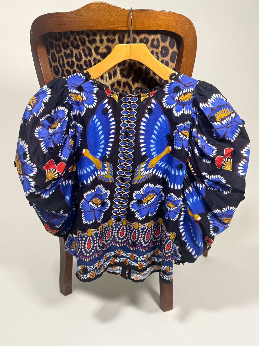 Farm Rio Ainika Sparkle Short-Sleeve Blouse