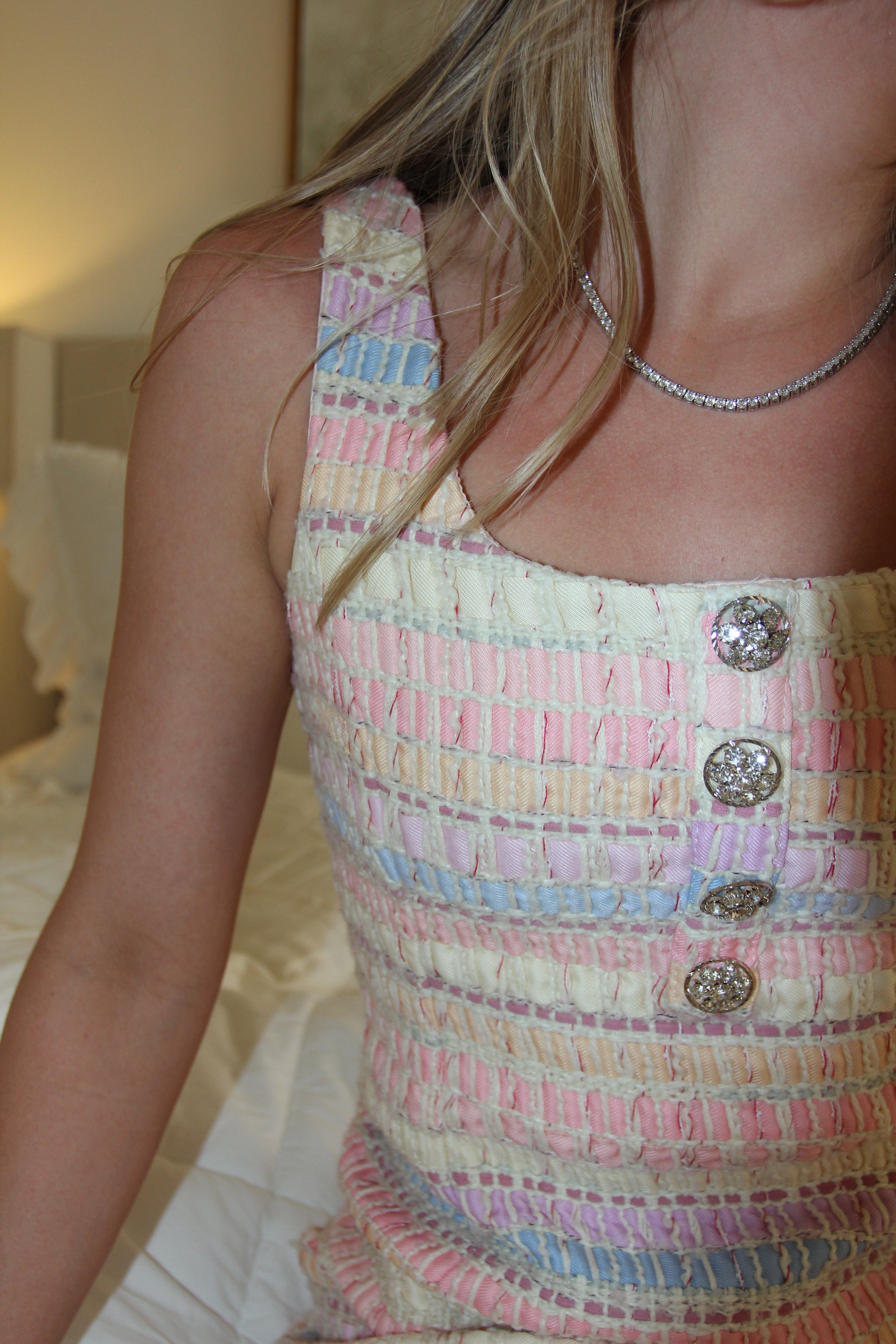 Tweed Pastel Mini Dress