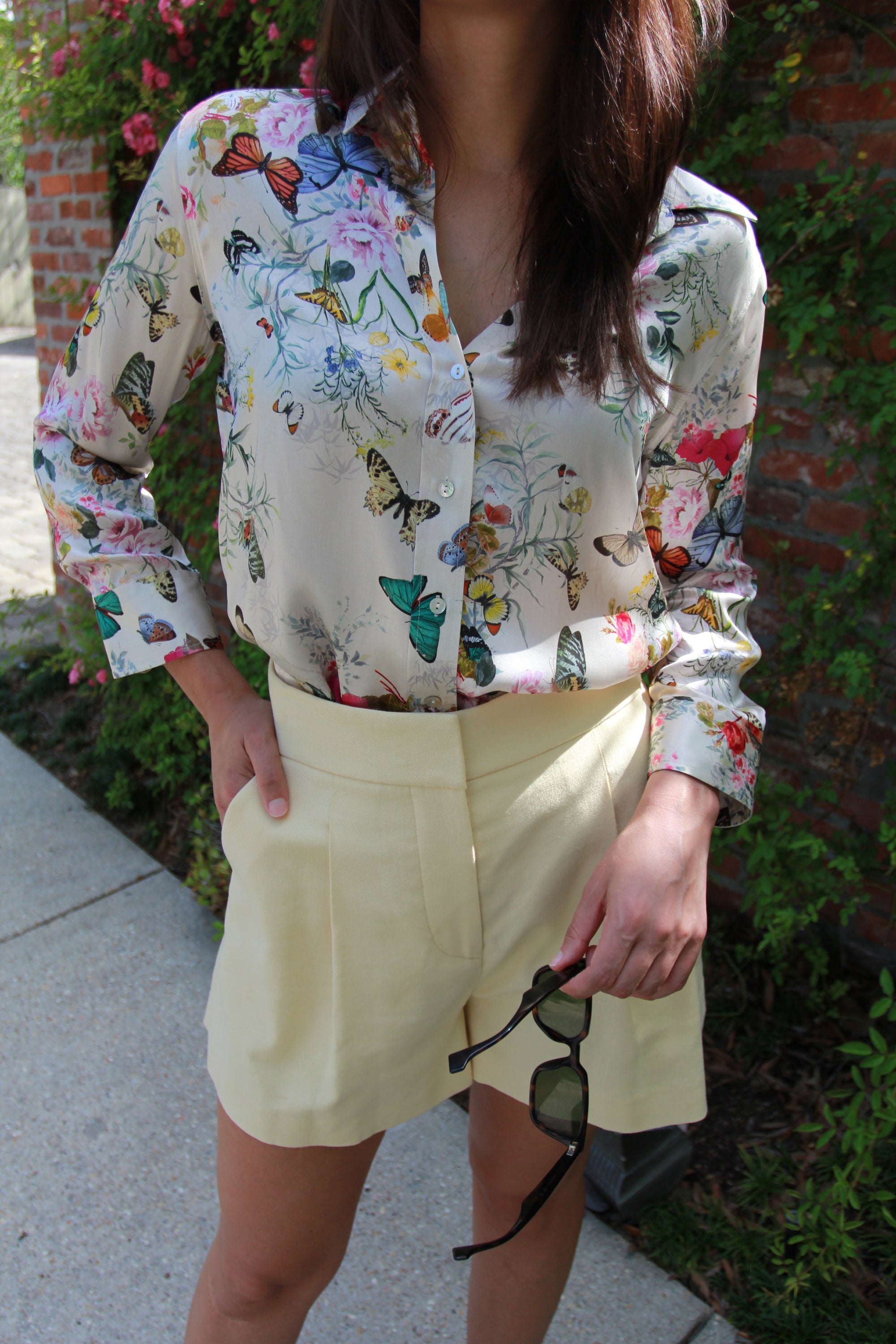 L’agence Dani Silk 3/4 Sleeve Shirt