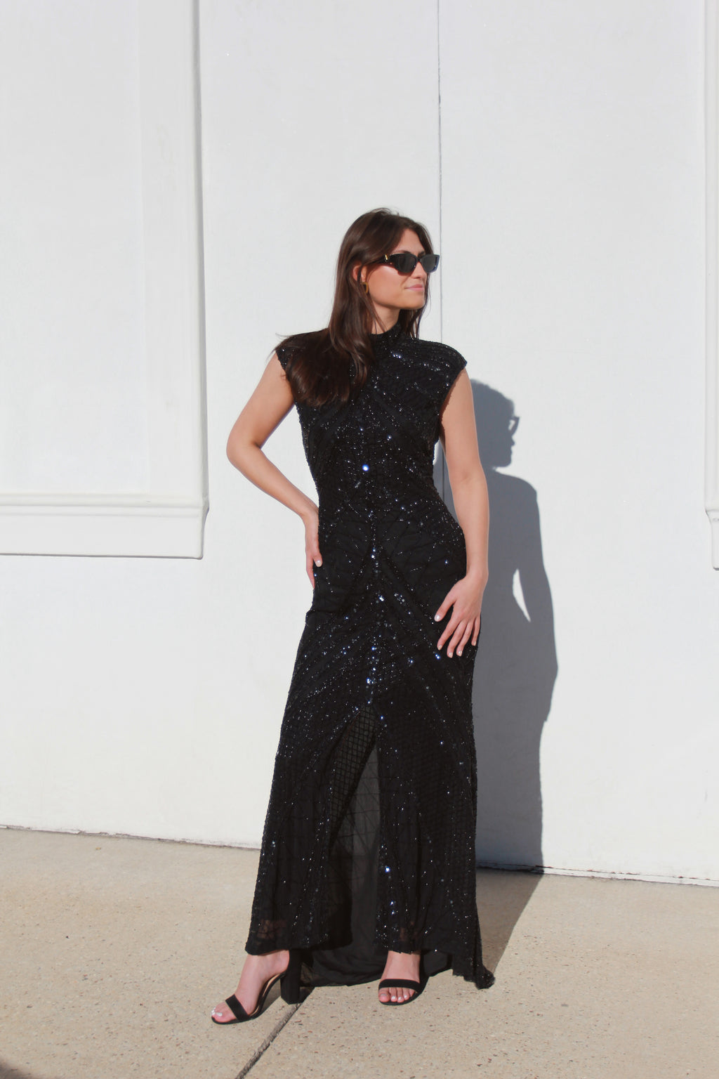 Black Beaded Gown