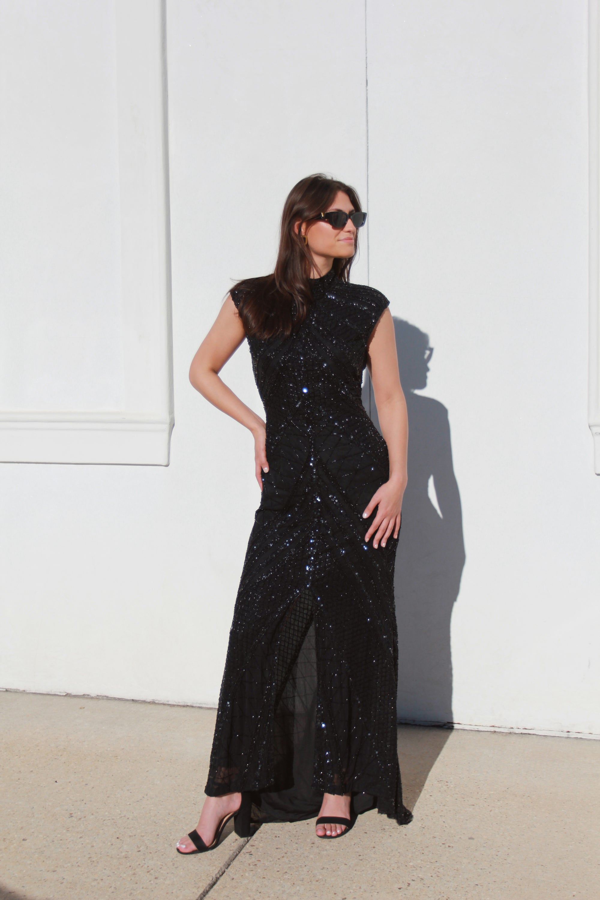 Black Beaded Gown