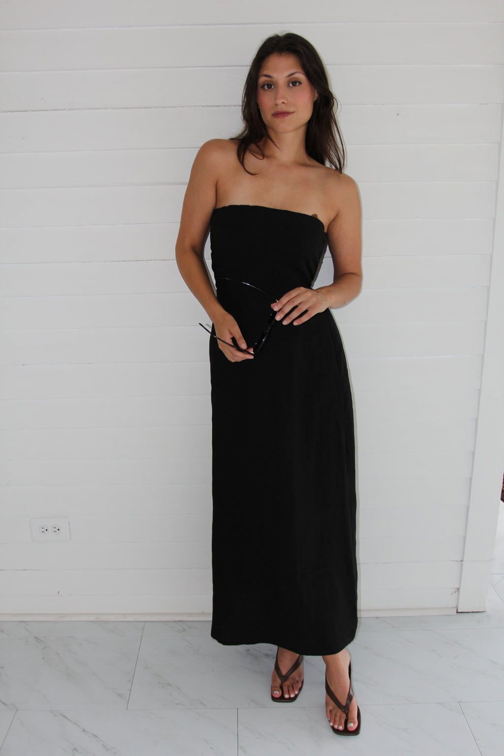 Black Strapless Maxi