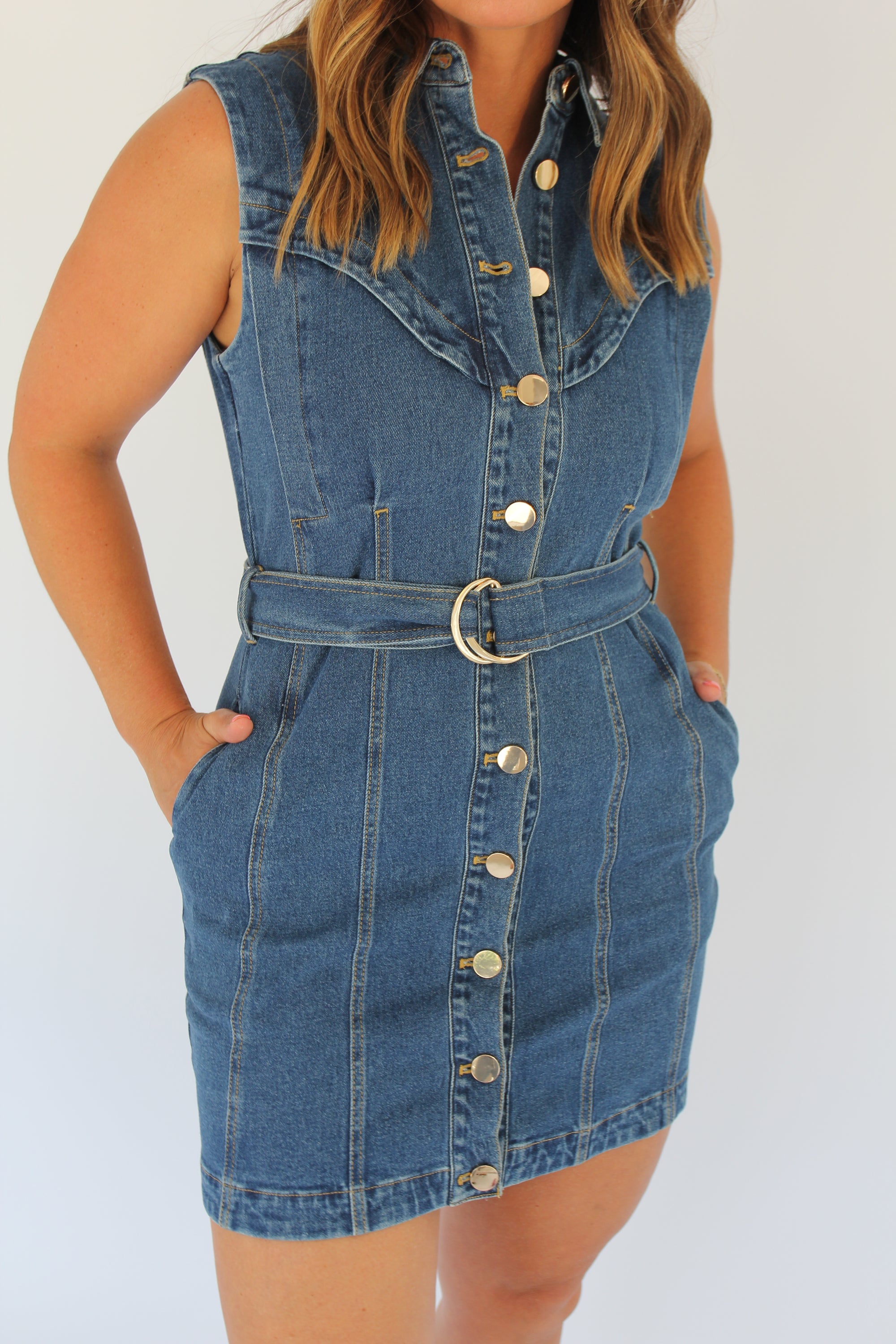 Karina Grimaldi Denim Dress
