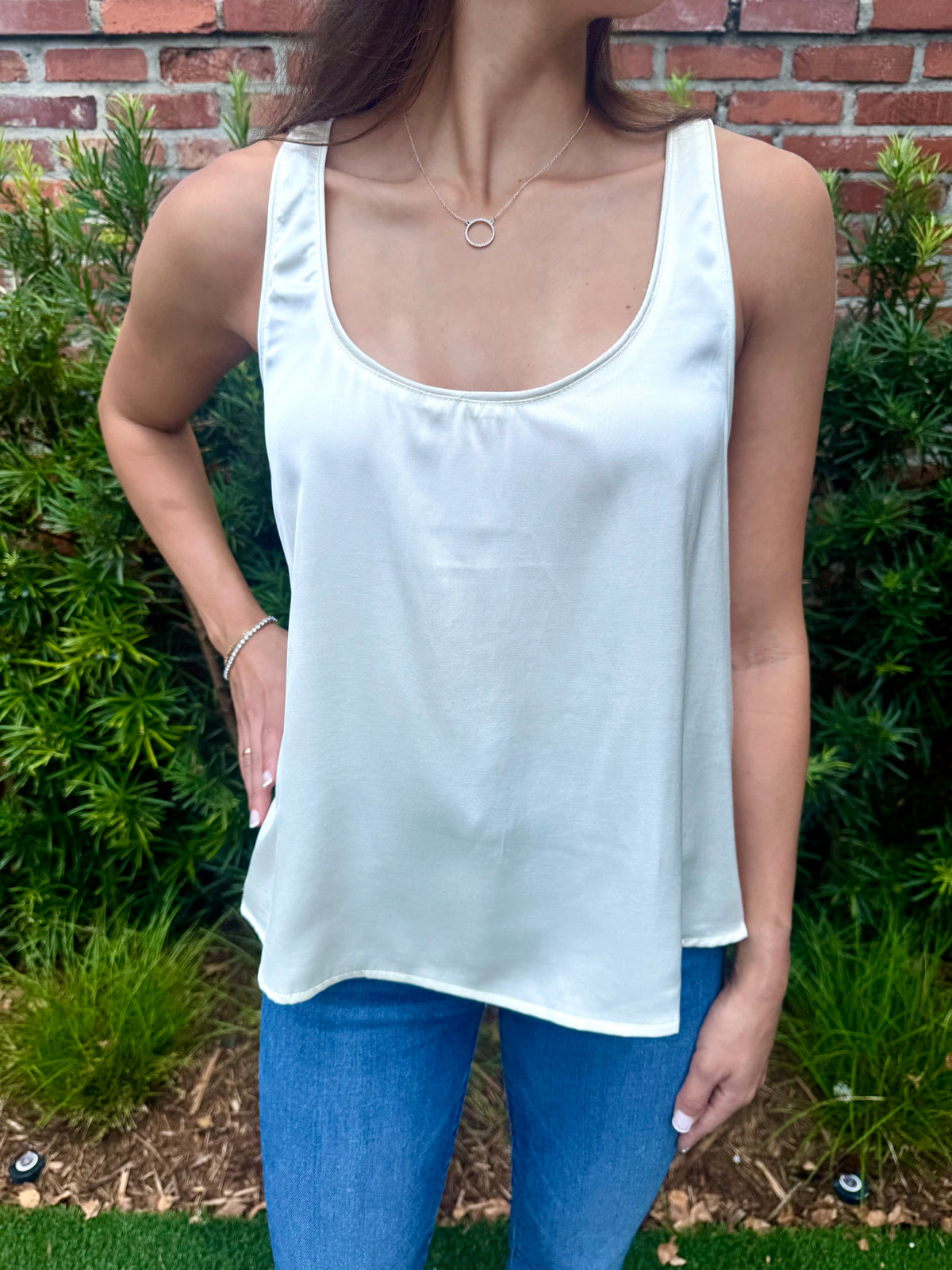 The Satin Standard Tank - Ivory