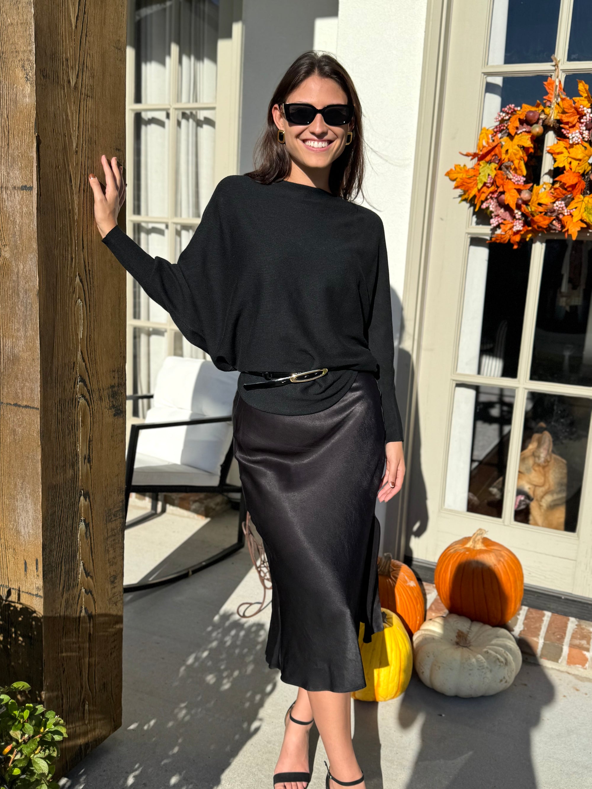 NWT Back Balloon Sleeve Sweater