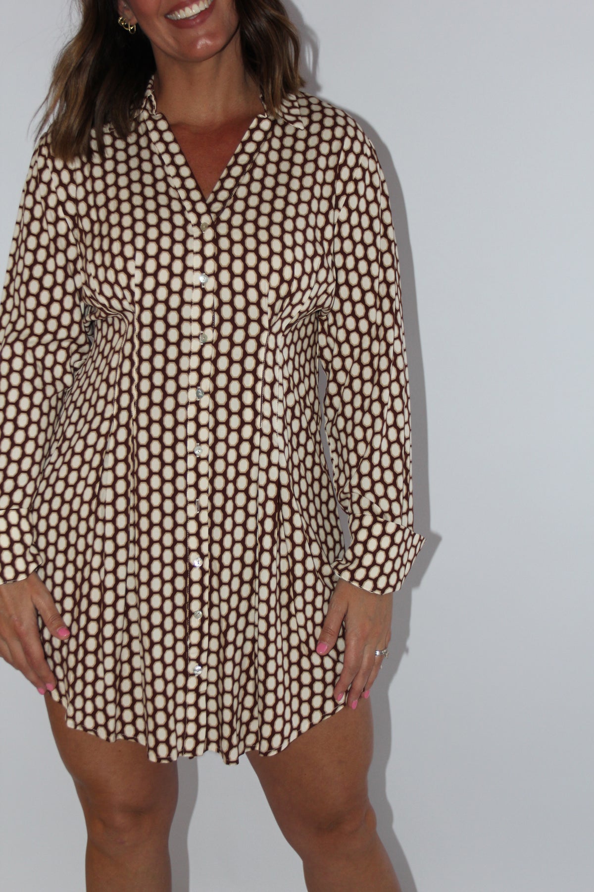 IWN EXCLUSIVE Fall Polka Dot Dress