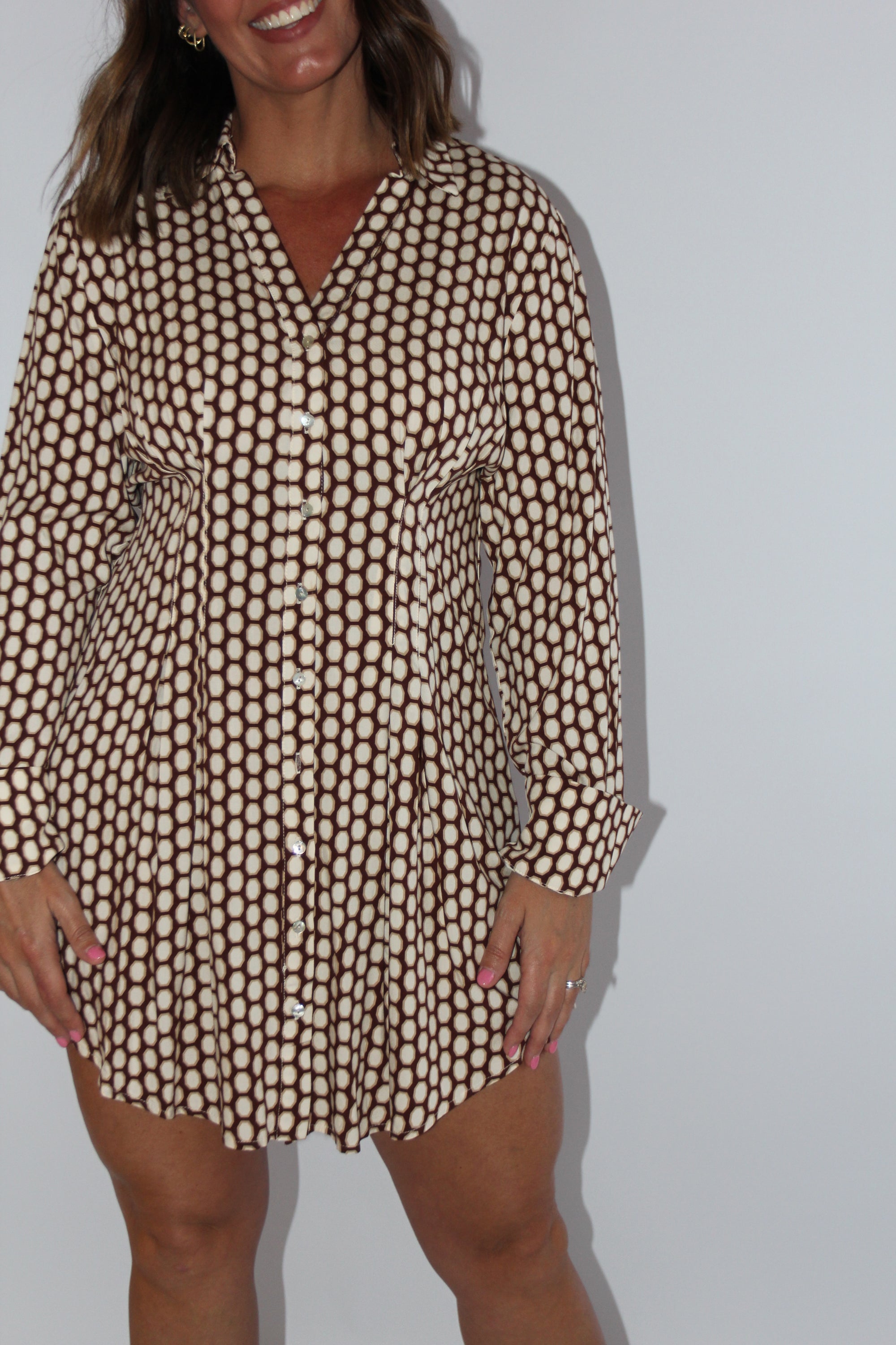 IWN EXCLUSIVE Fall Polka Dot Dress
