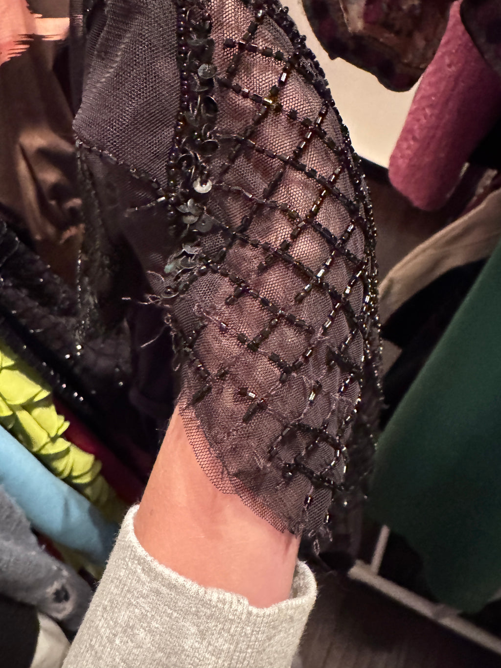Black Beaded Gown