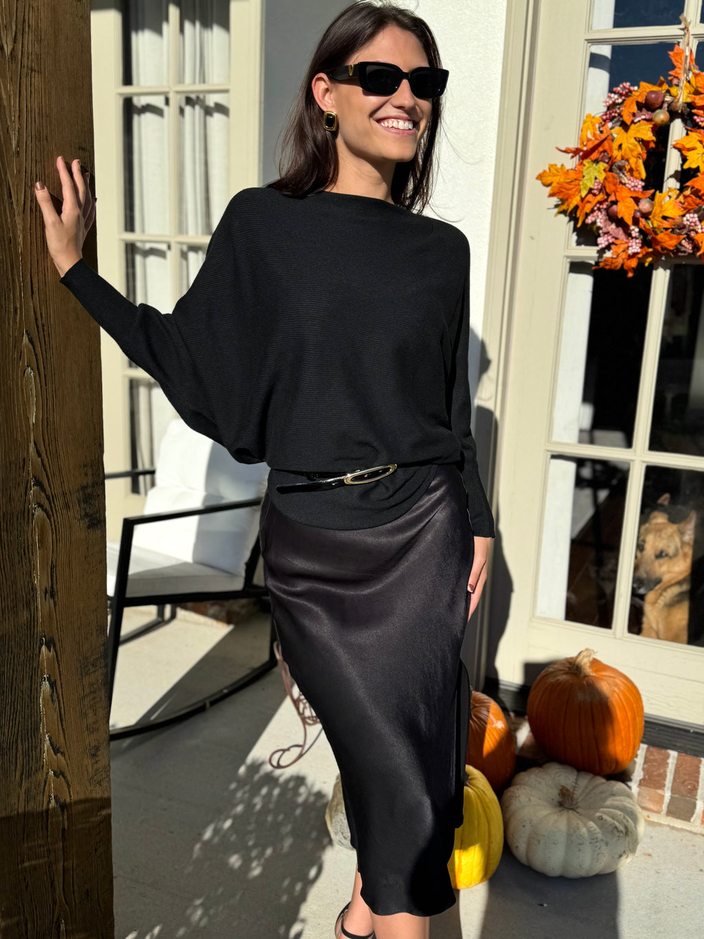 NWT Back Balloon Sleeve Sweater