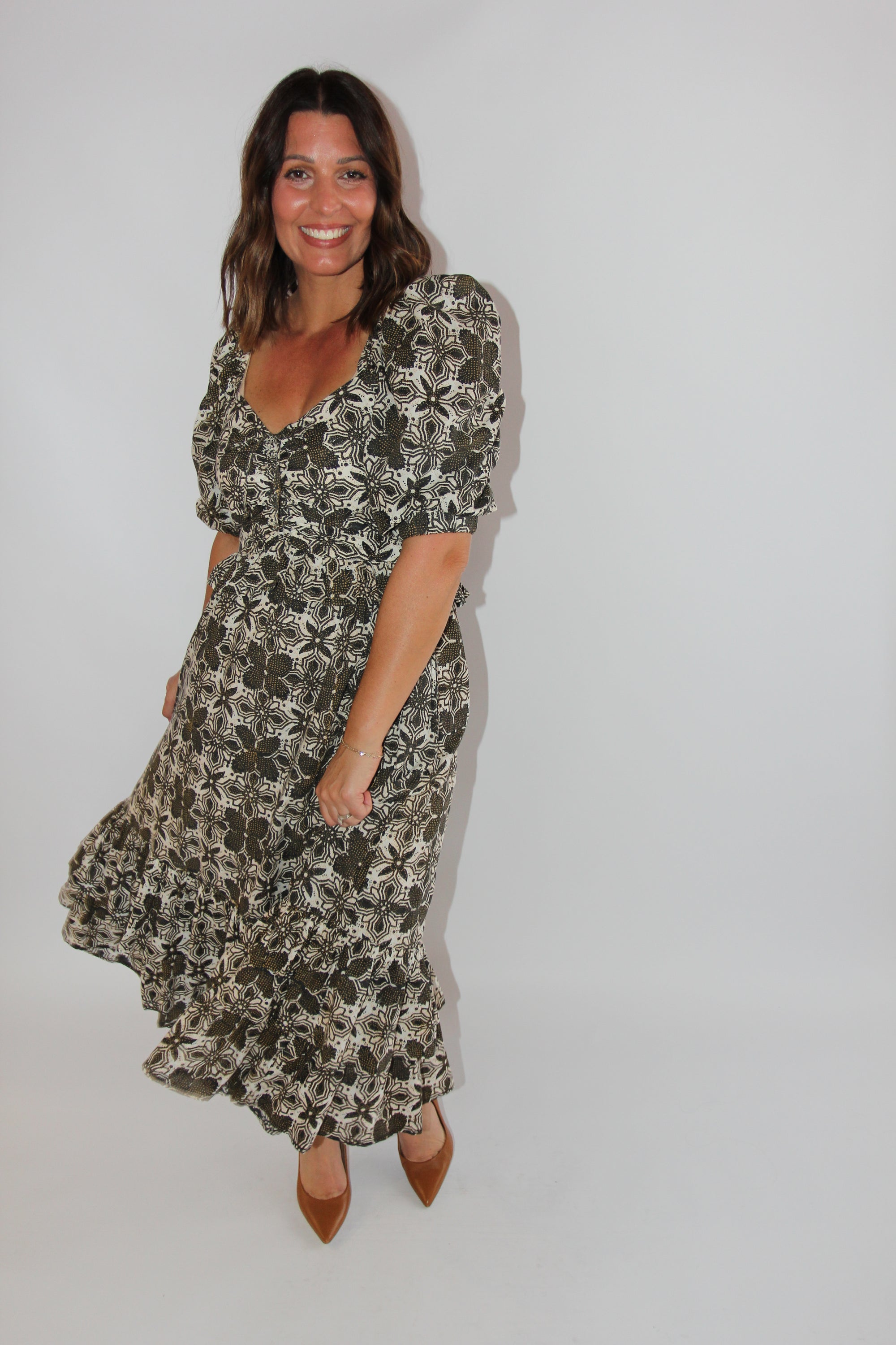 Cleobella Vicenza Midi Dress in Retro Tile