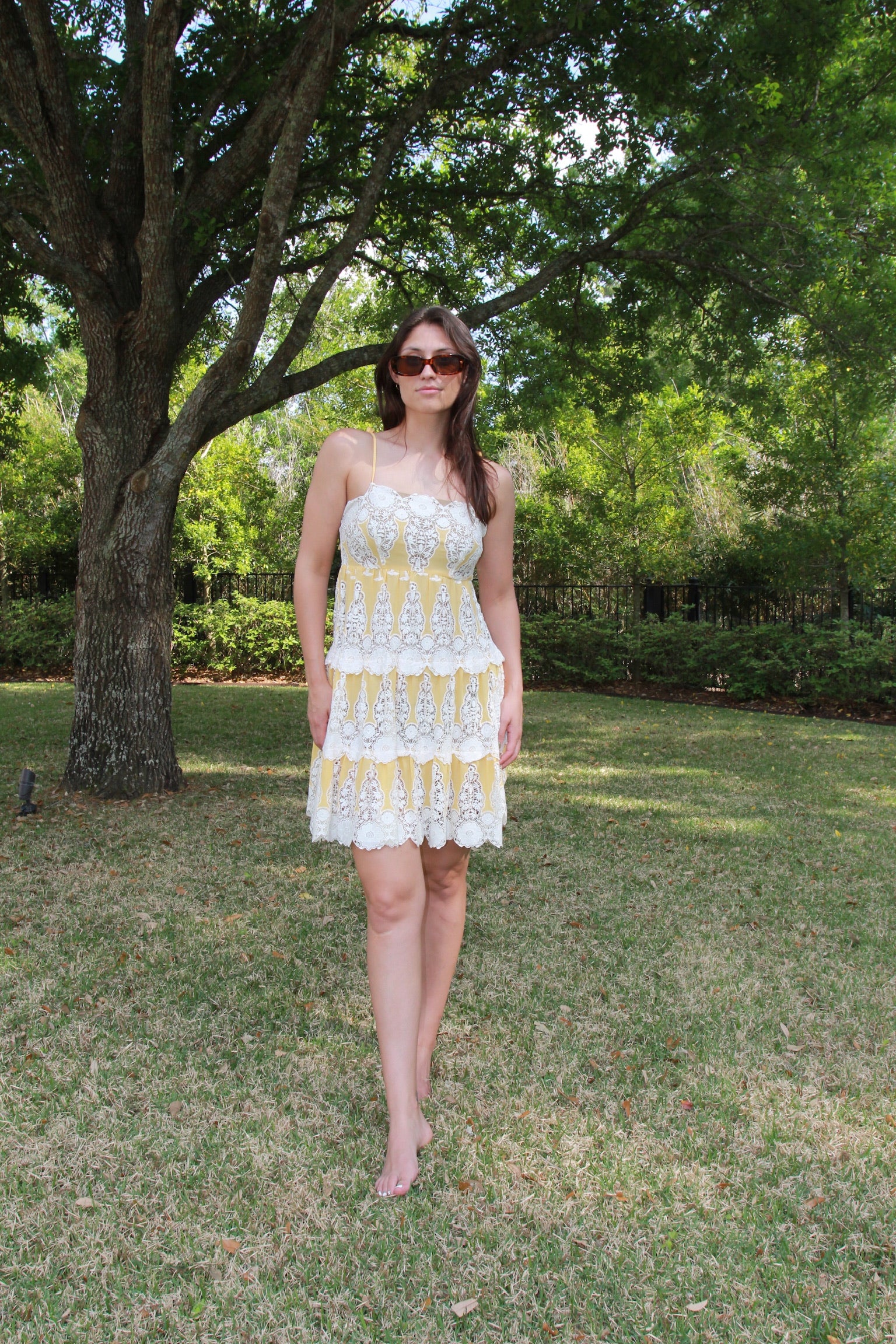 NWT Gwendolyn Yellow Hummingbird Dress