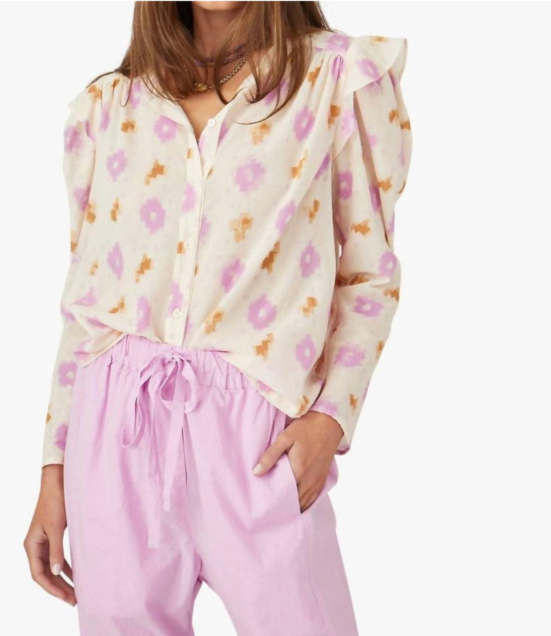 Lottie Purple + Gold Long Sleeve