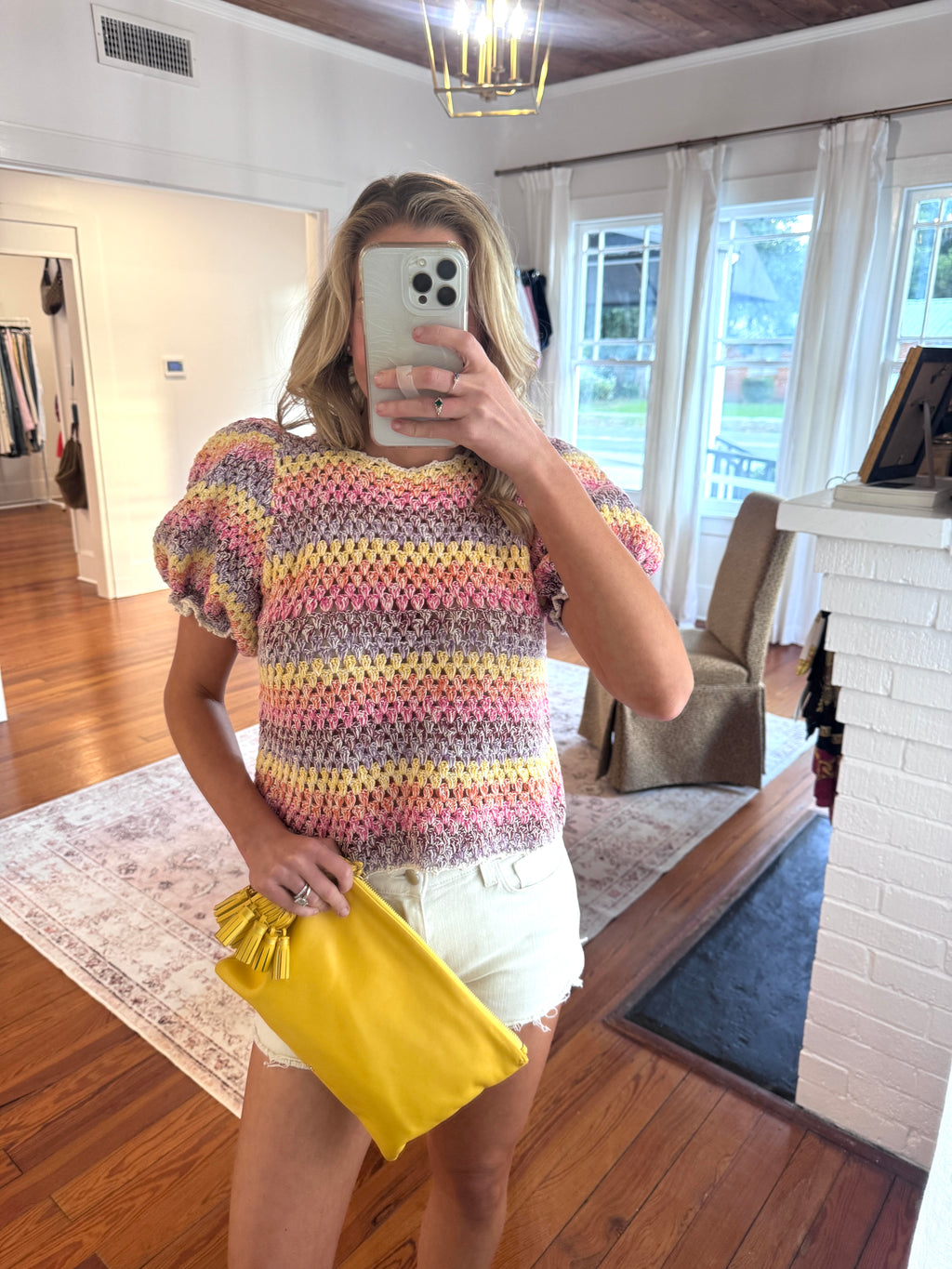 Saylor Reba Crochet Top - Stripe