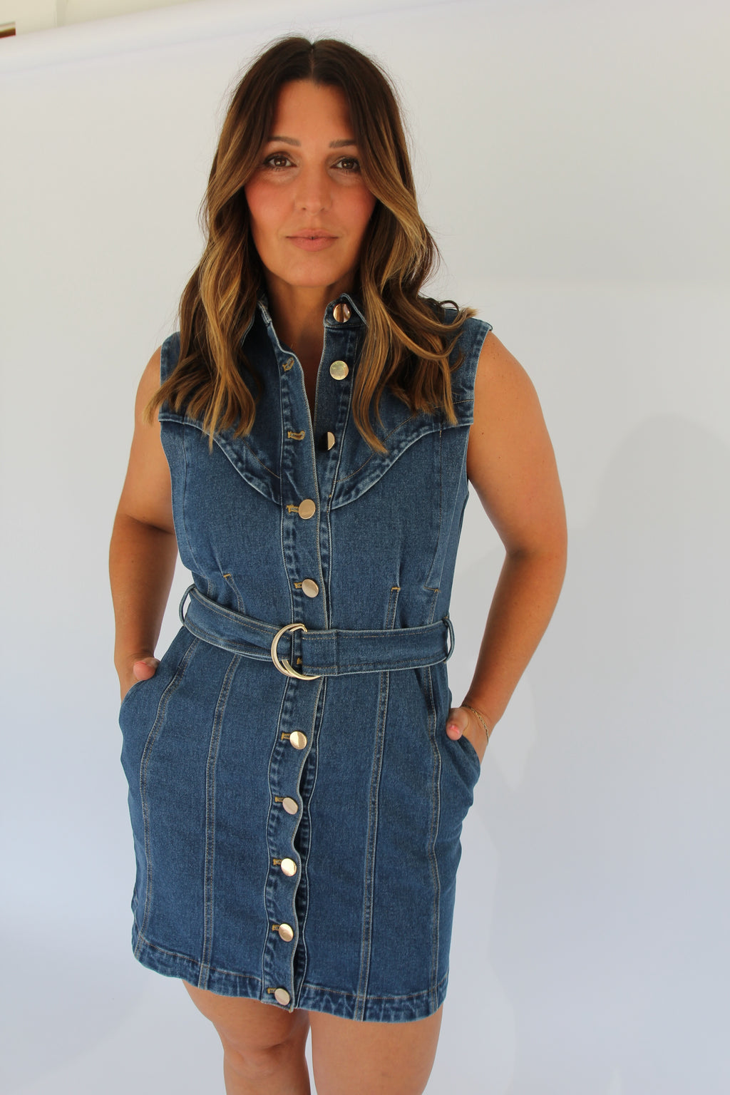 Karina Grimaldi Denim Dress
