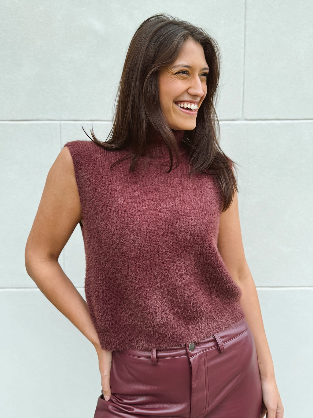 Burgundy Turtleneck