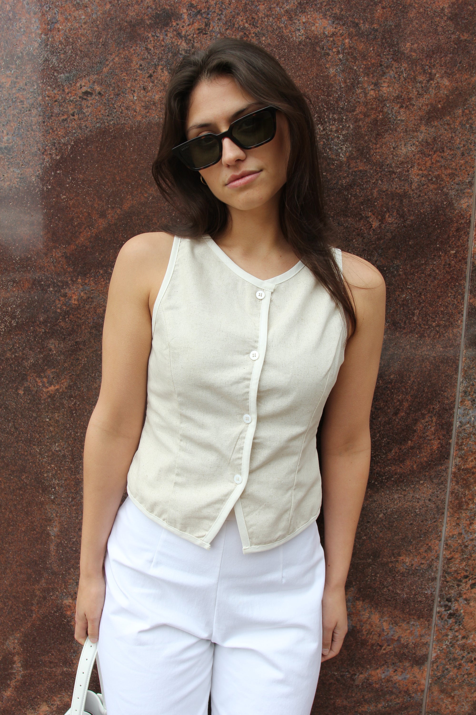 Linen Sofia Vest